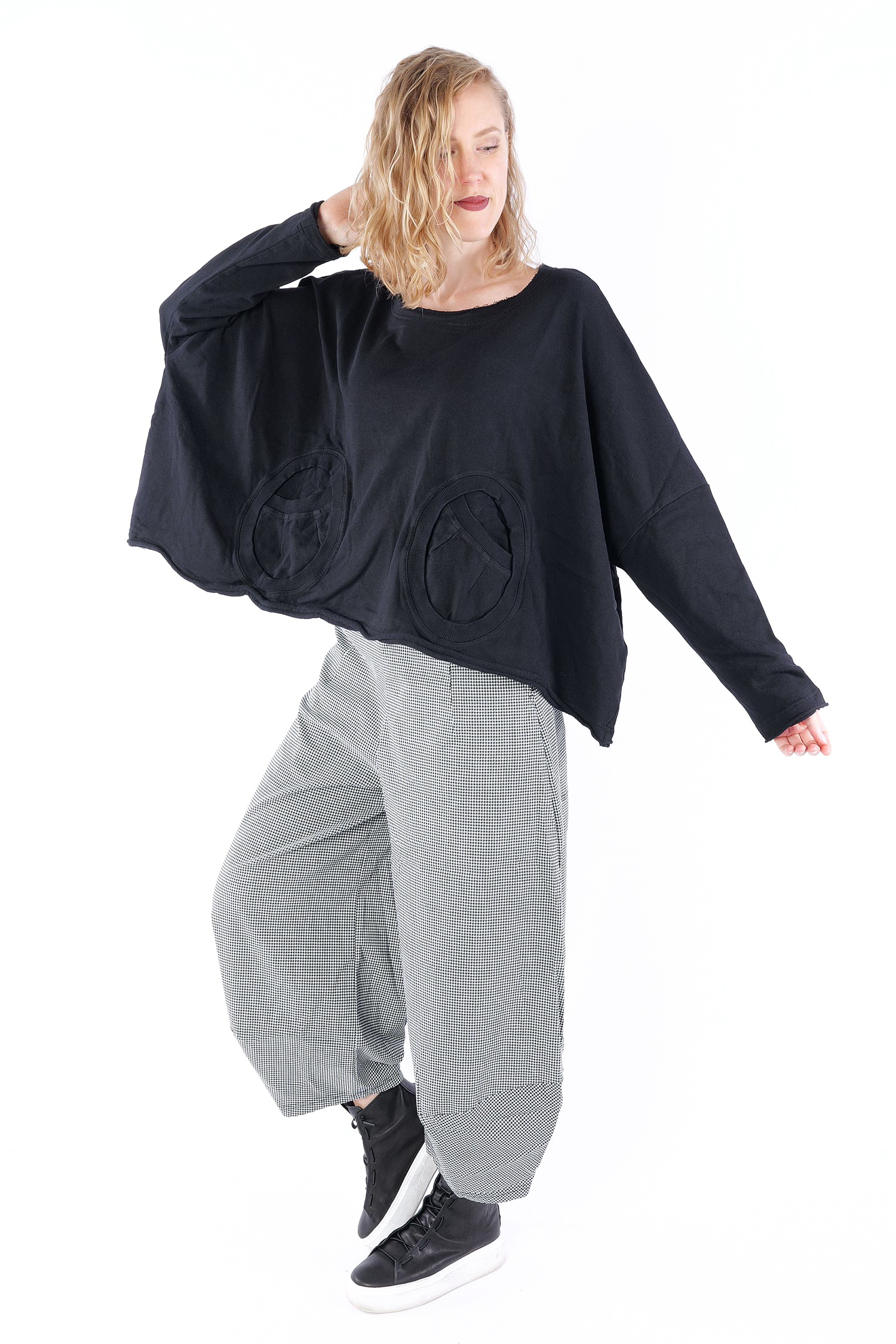 Oversize Sweatpullover - Schwarz - 2253250501