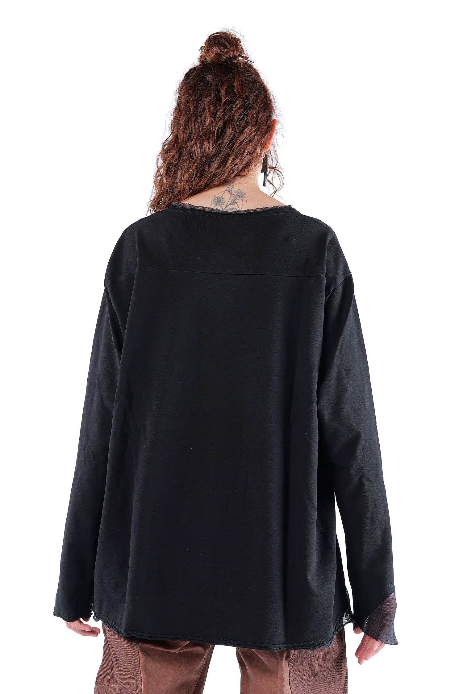 Shirt mit Tüll - Schwarz - 2263510502