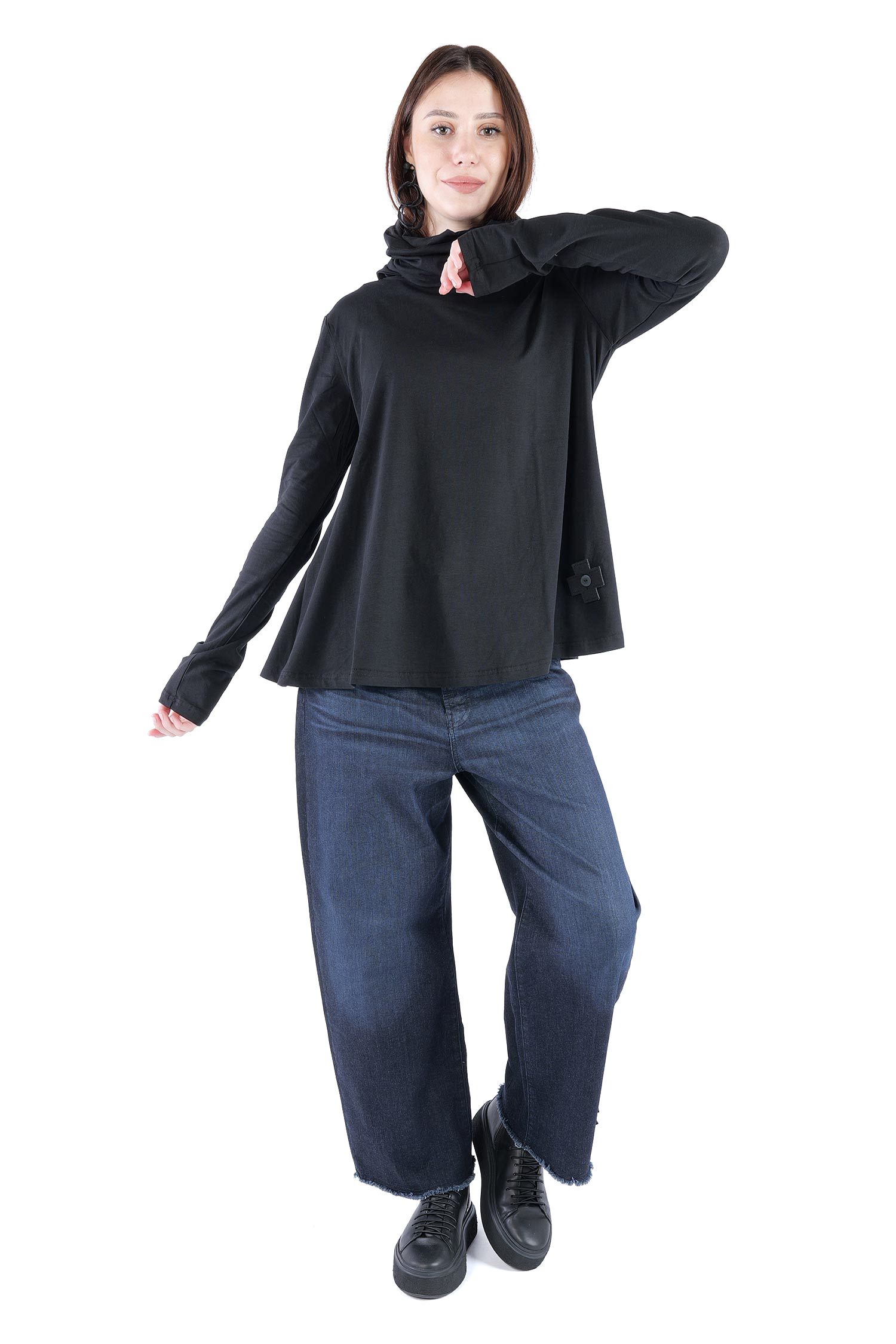Wandelbarer Pullover - Schwarz - 5093