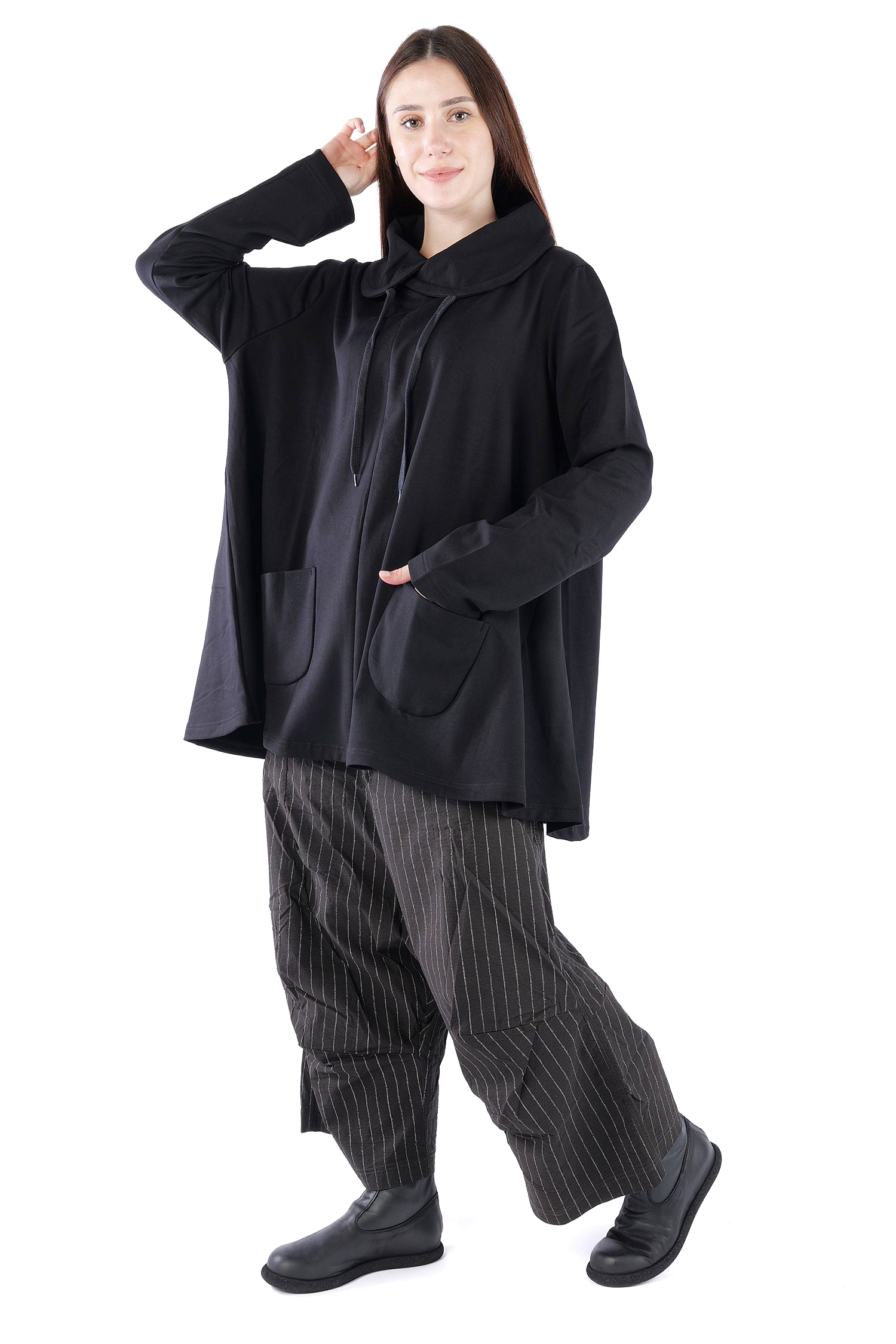 Sweatpullover - Schwarz - U1663-U
