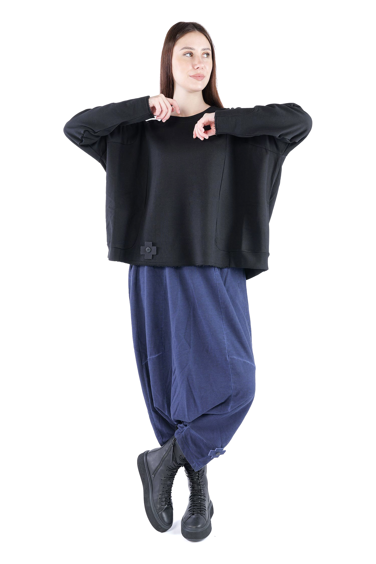 Sweatpullover - Black print - 2138