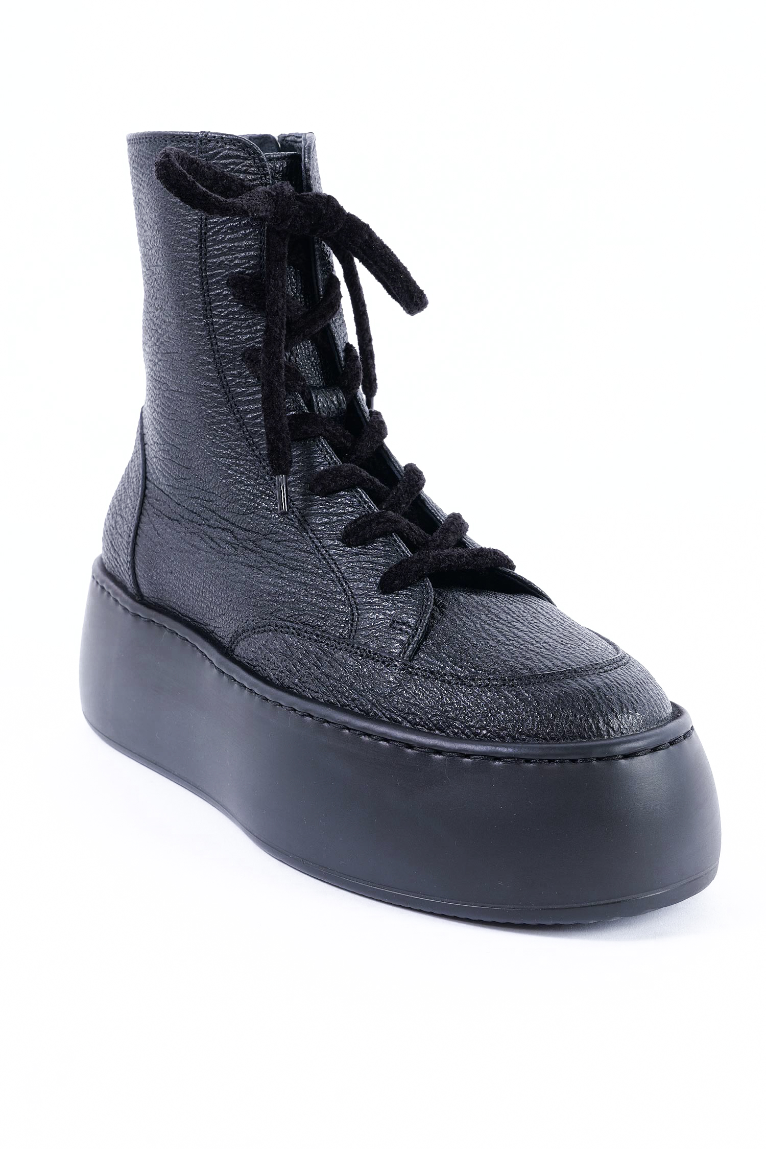Leder-Sneaker - Schwarz - Vibe Lowboot