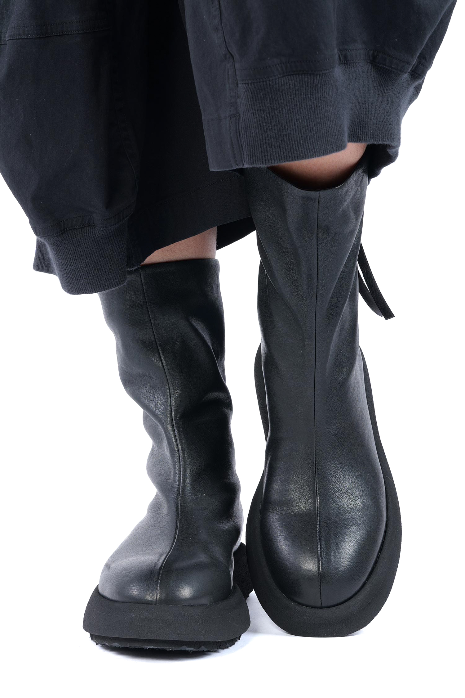Plateau Lederstiefel - Schwarz - Milestone