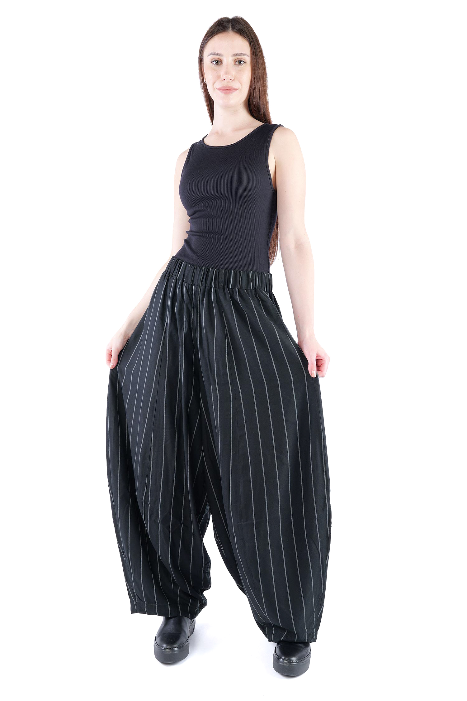 Gestreifte Hose - Black stripe - Kalmino