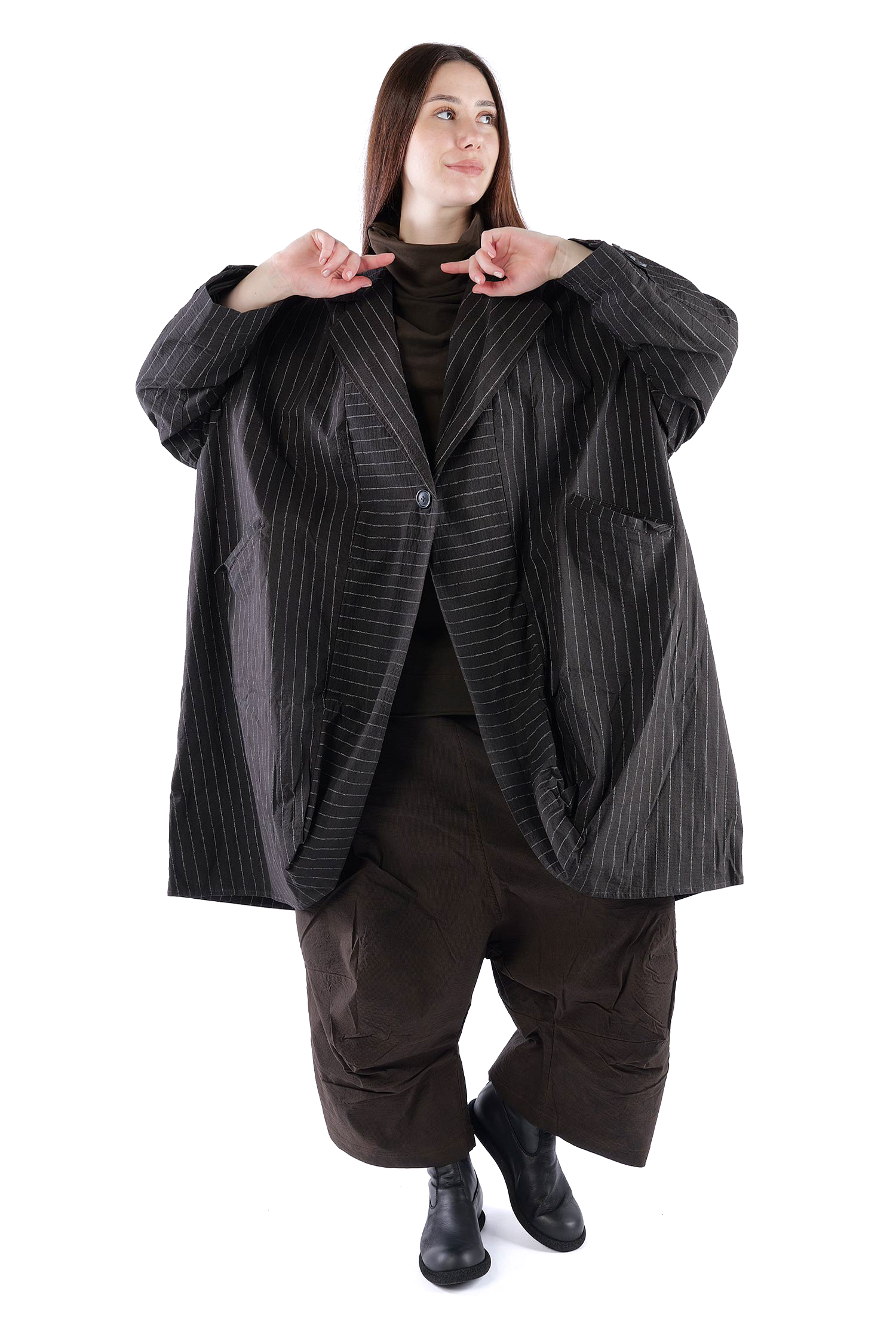 Oversize Stretchmantel - Umbra cloud stripe - 2261241210
