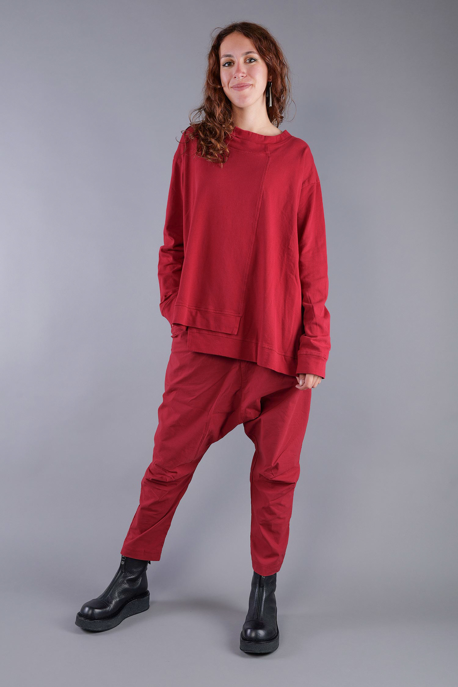 Asymmetrischer Sweater - Lava - 2263290501