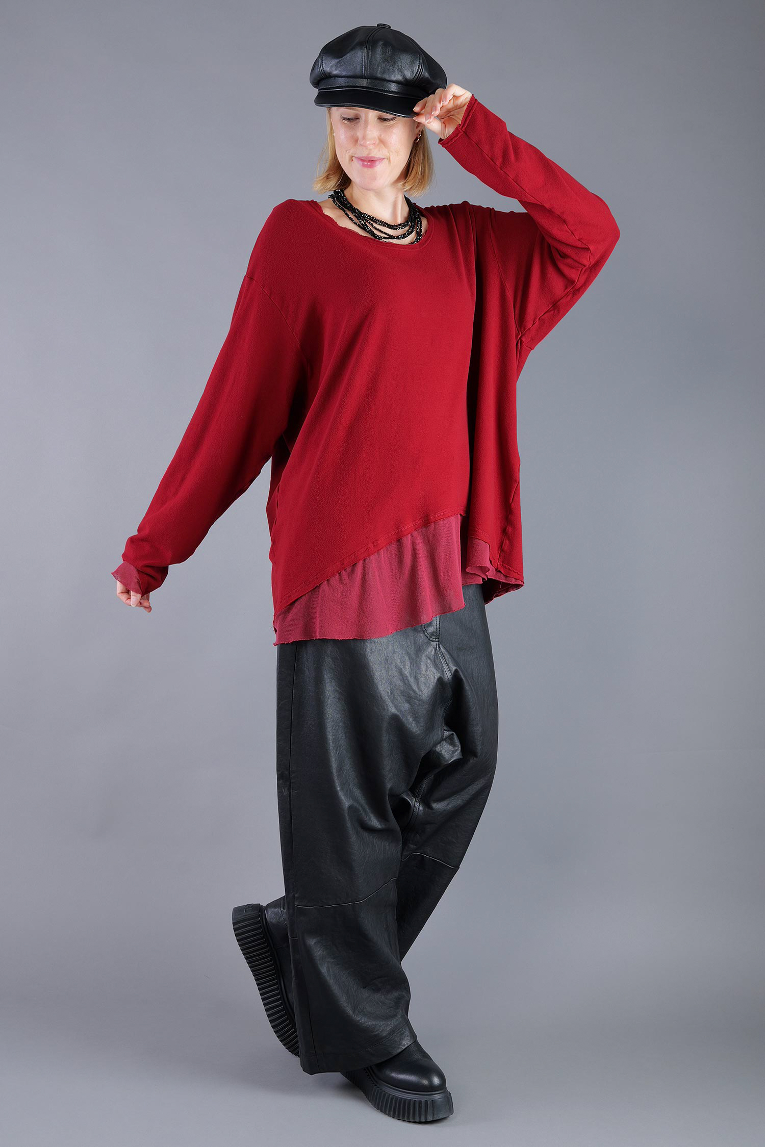 Shirt mit Tüll - Lava - 2263510502