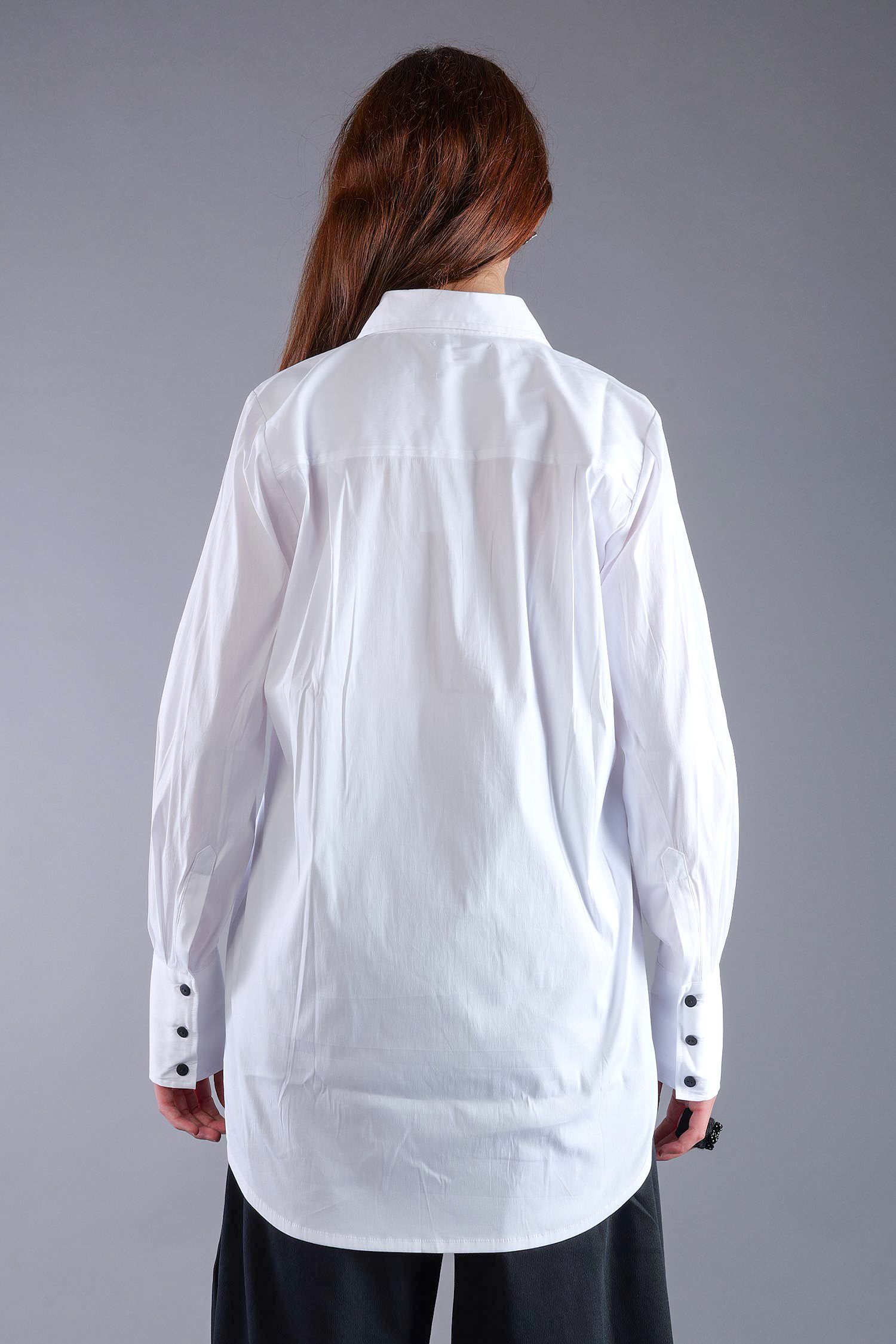 Stretchbluse - White - 4033