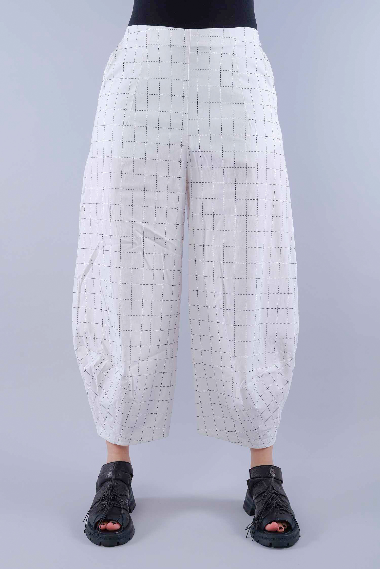 Tulip stretch pants - Offwhite check - 1263440106