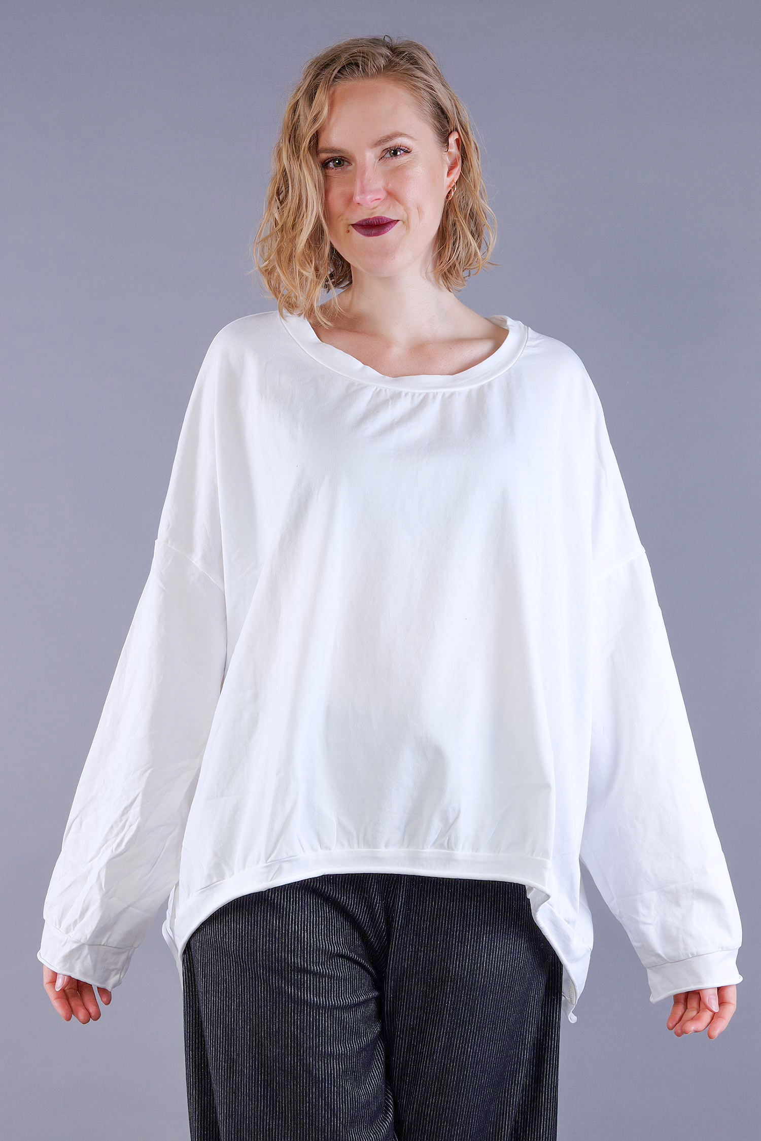 Oversize Pullover - Schnee - Handcare