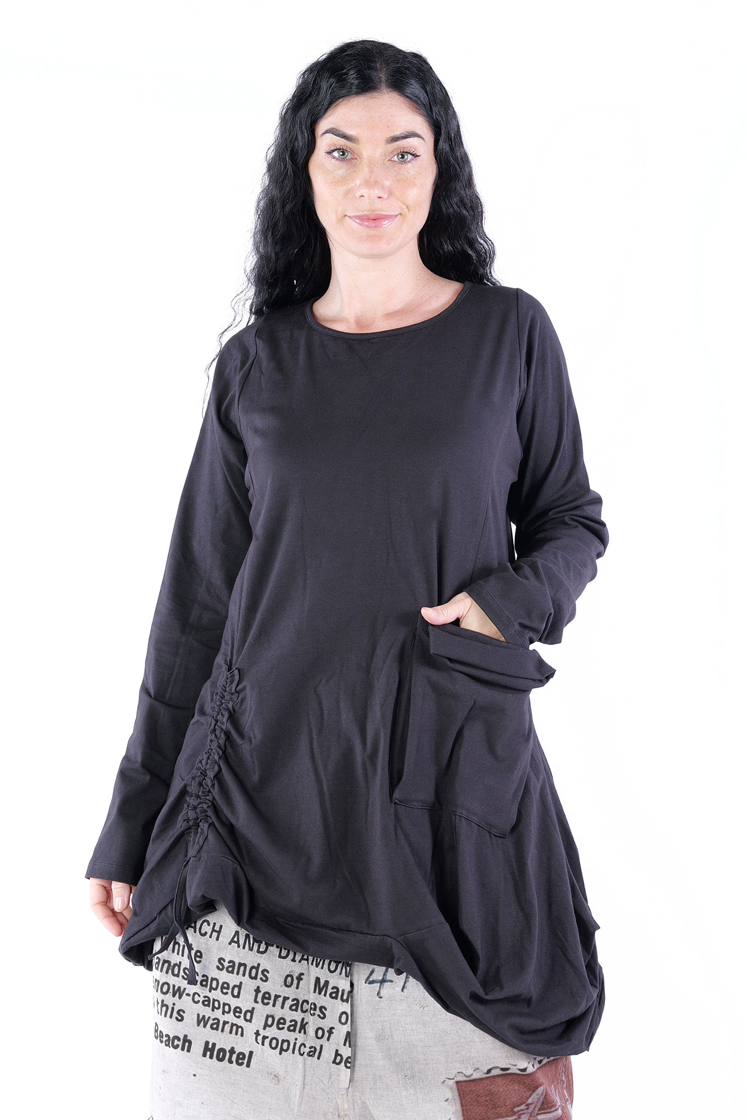 A-Linien Tunika - Schwarz - 25506