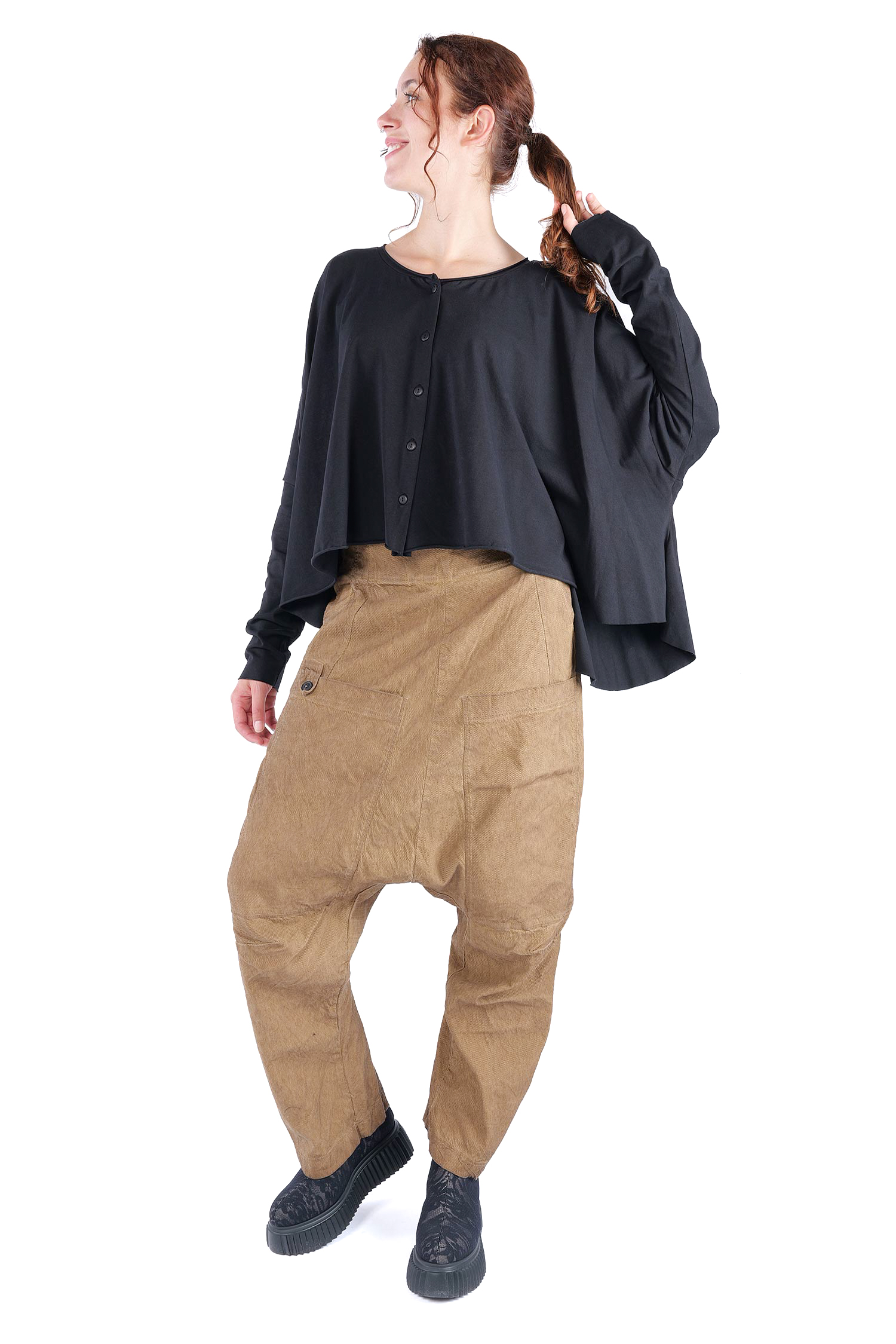 Oversize jersey jacket - Black - Soulviel