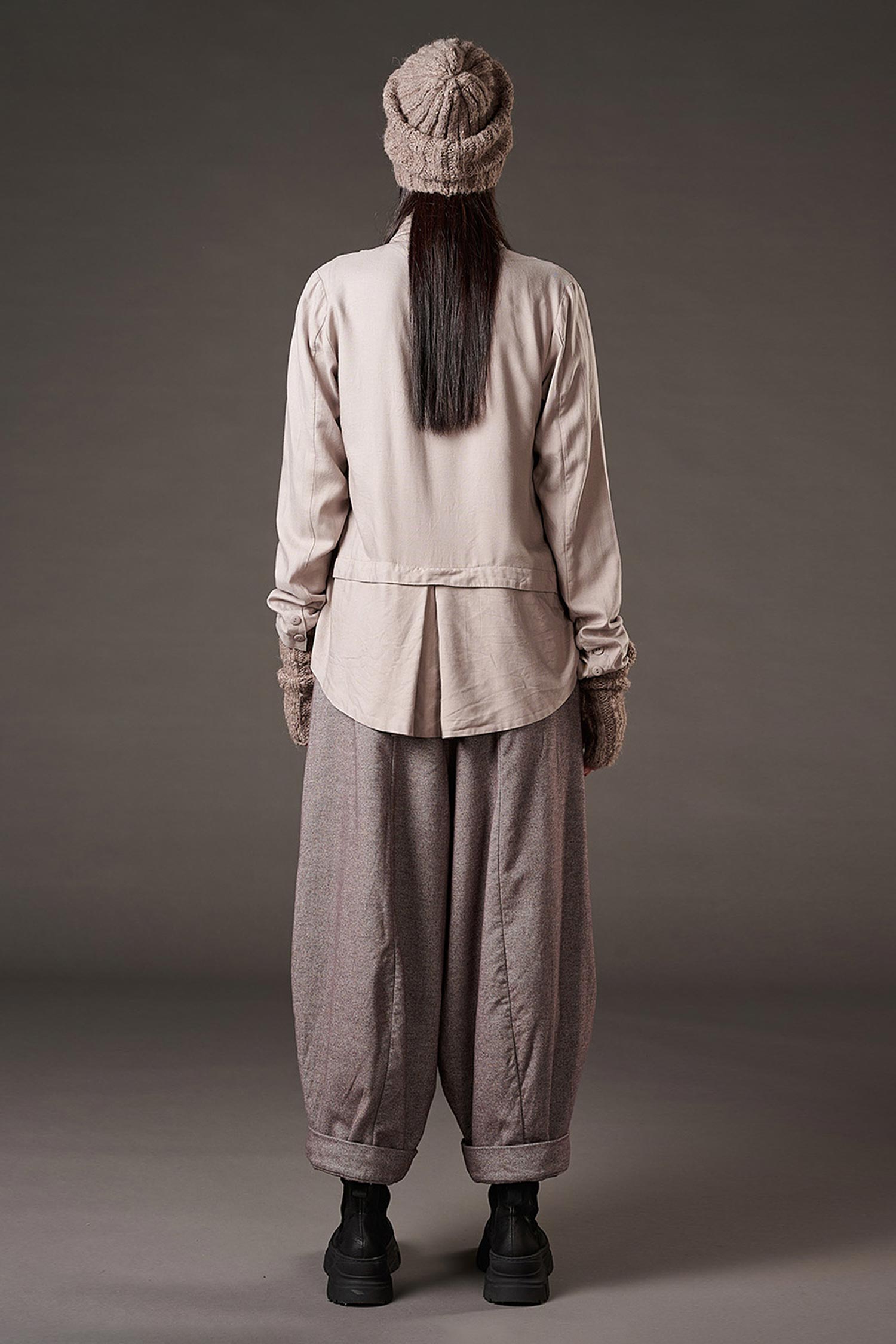 Weite Hose - Dusty rose melange - Alido