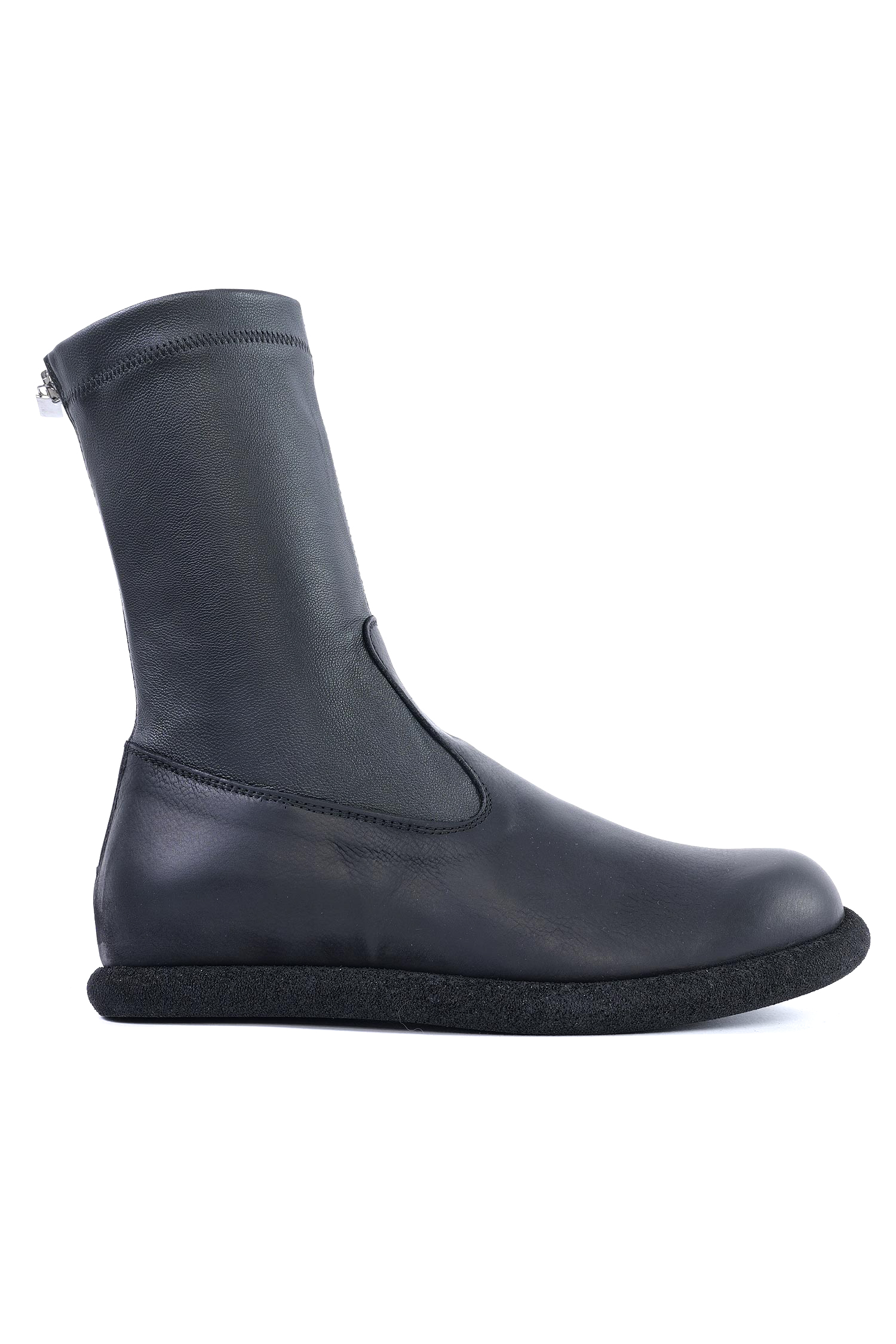 Stretchleder Stiefel - Schwarz - 10502