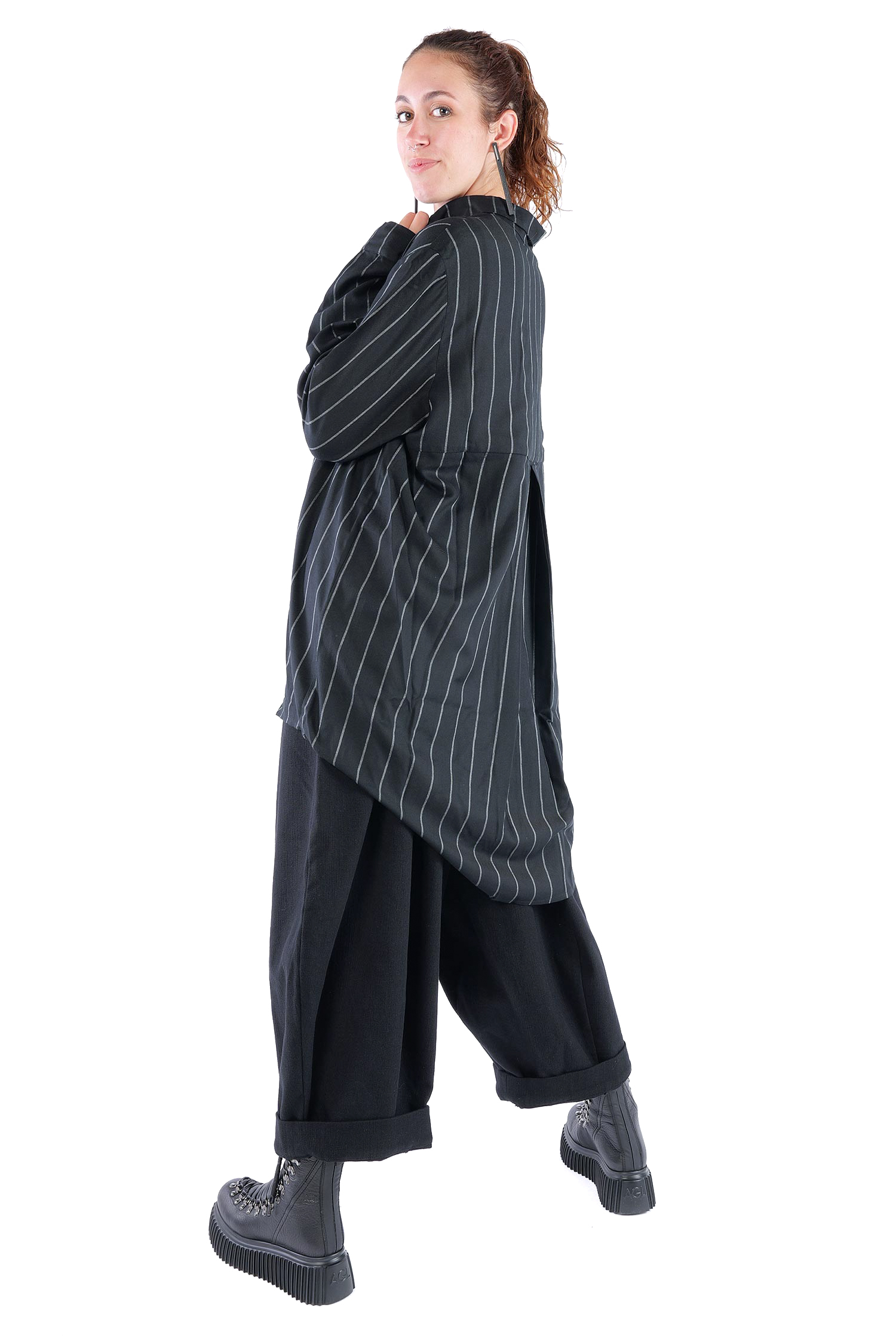 Polokragen Pullover - Black stripe - Aligato