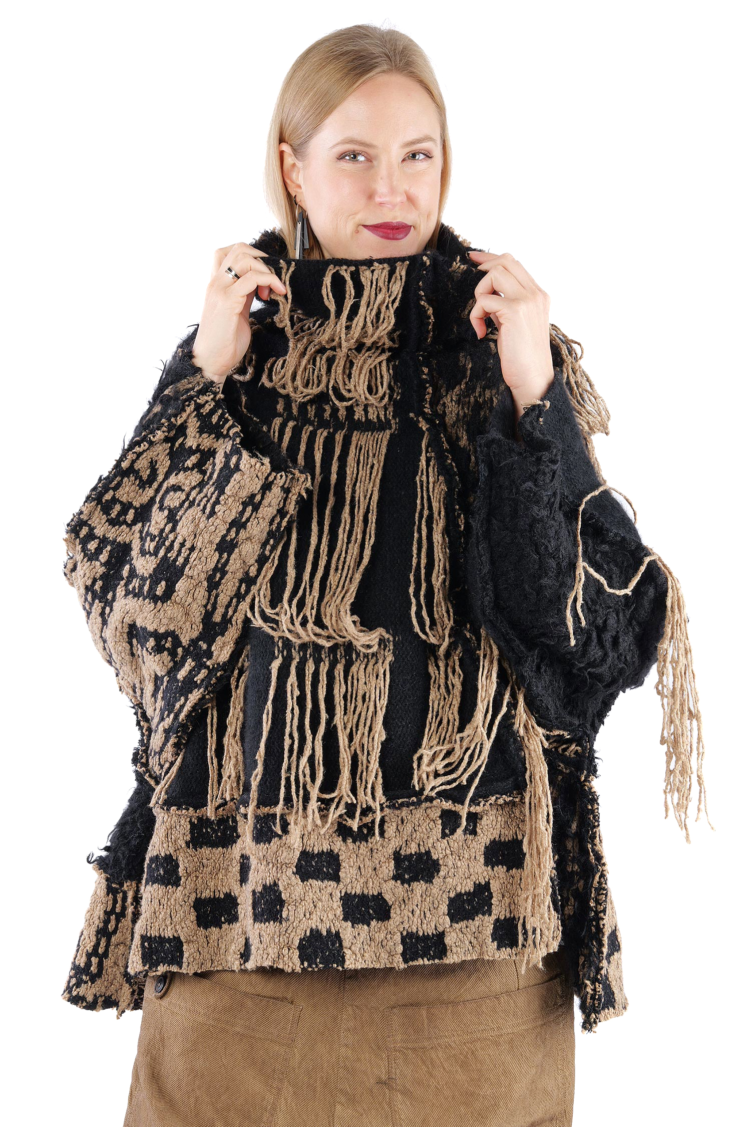 Chunky knit pullover - Dakar/black - 2262640702