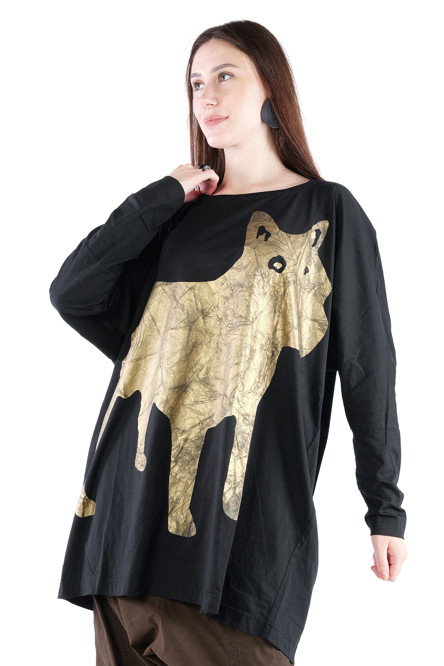 Oversize Pullover - Black print - 2261300907