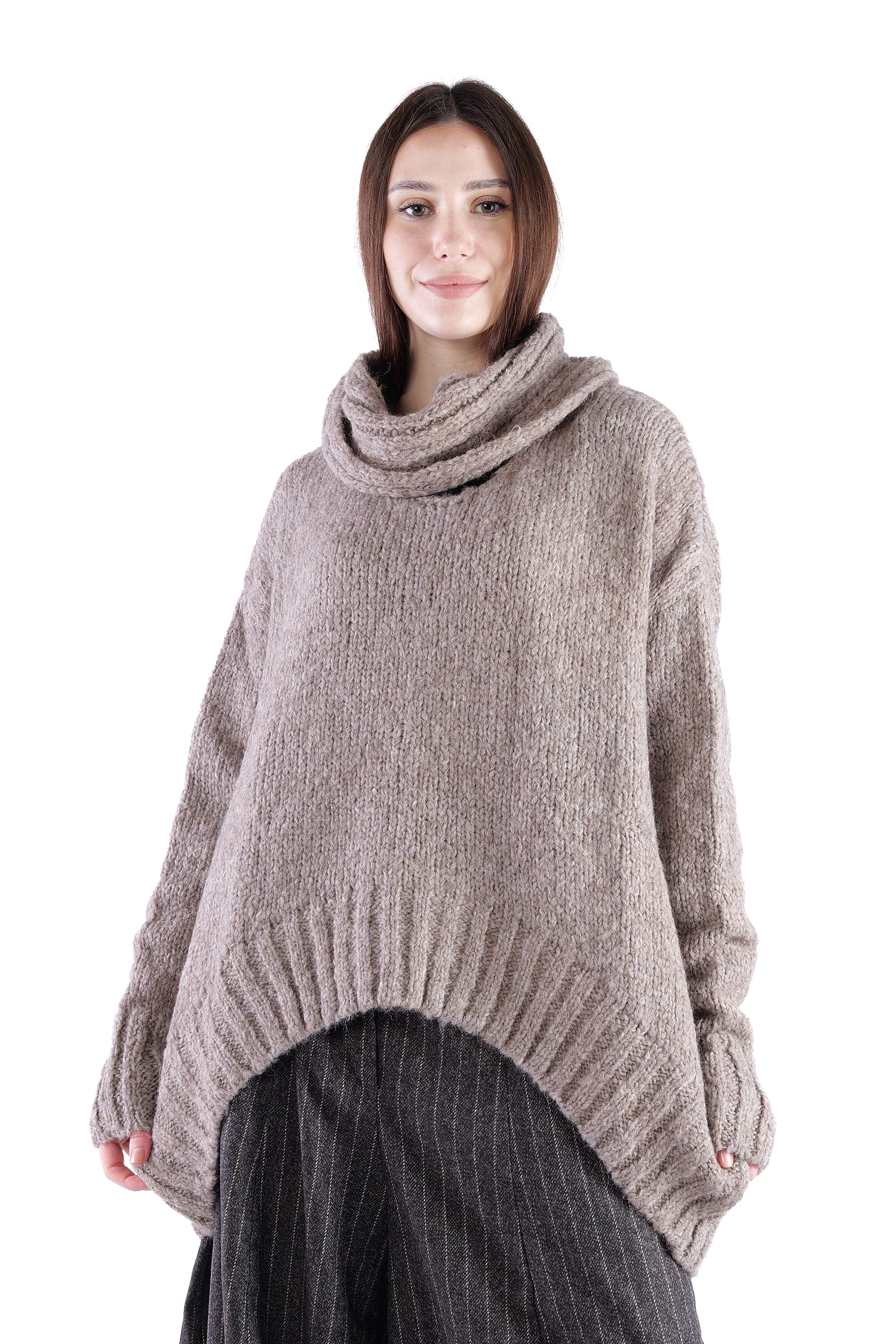 Oversize Strickpullover - Dusty rose - Frantic