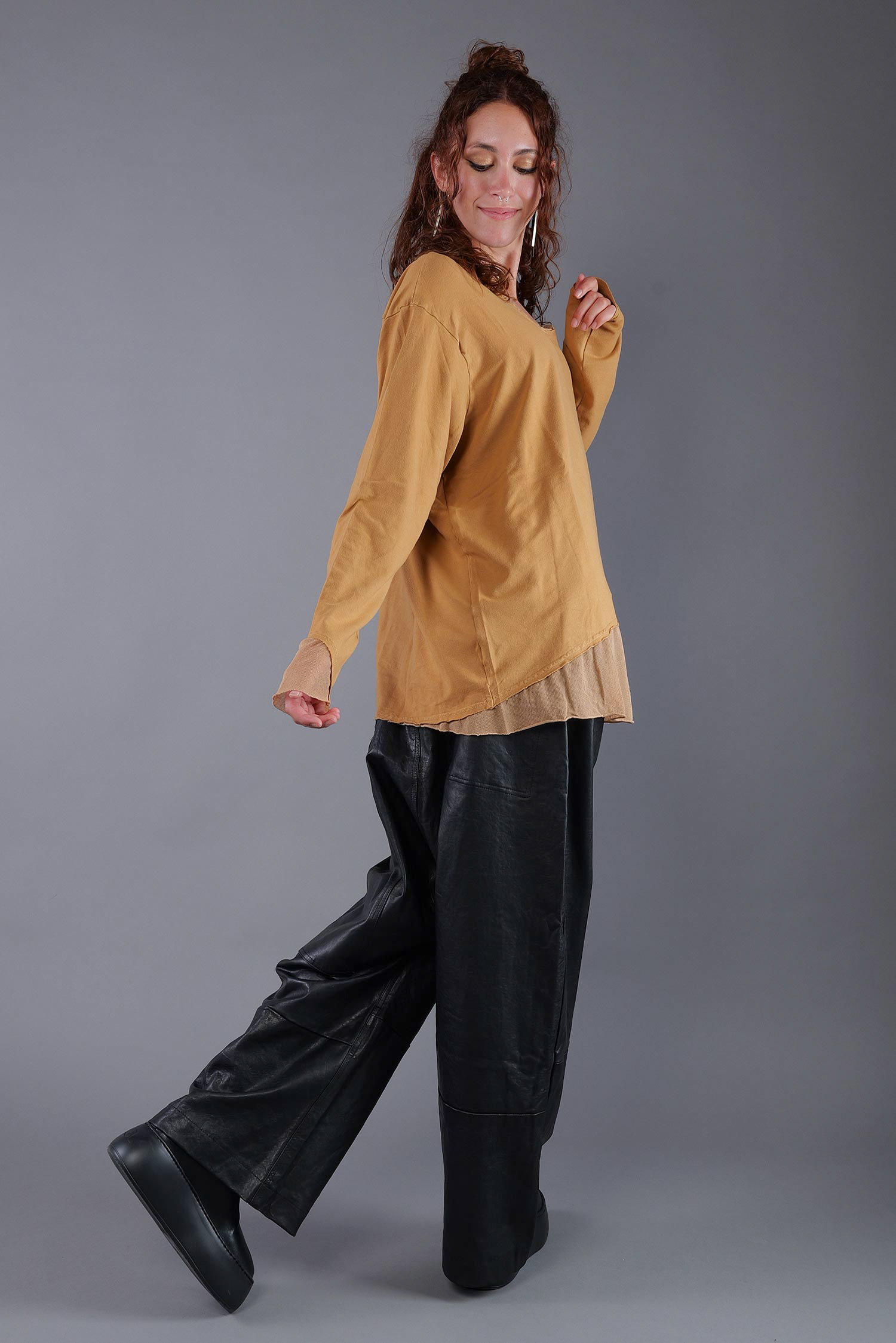 Shirt mit Tüll - Bronze - 2263510502
