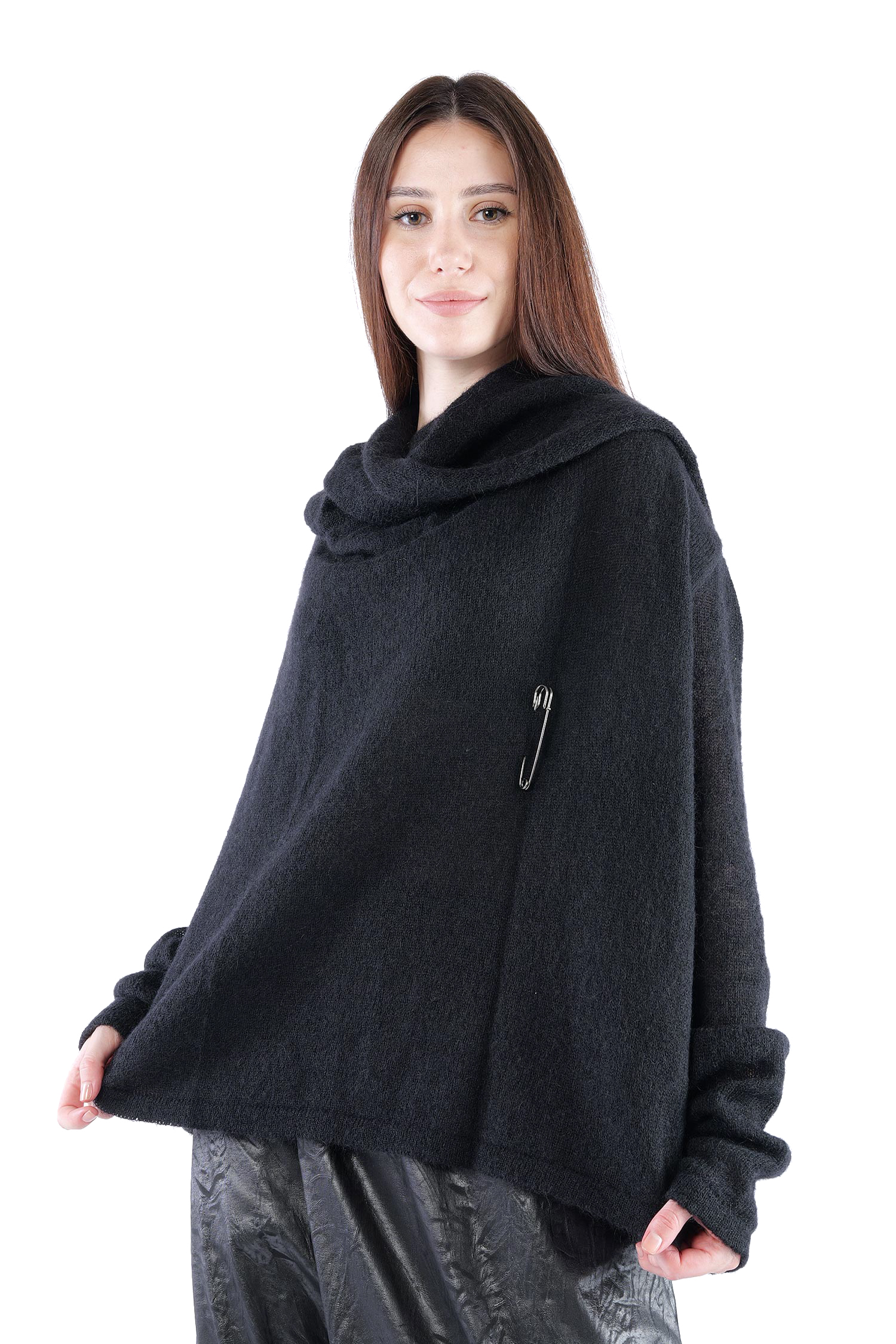 Feinstrick Pullover - Schwarz - Samarit