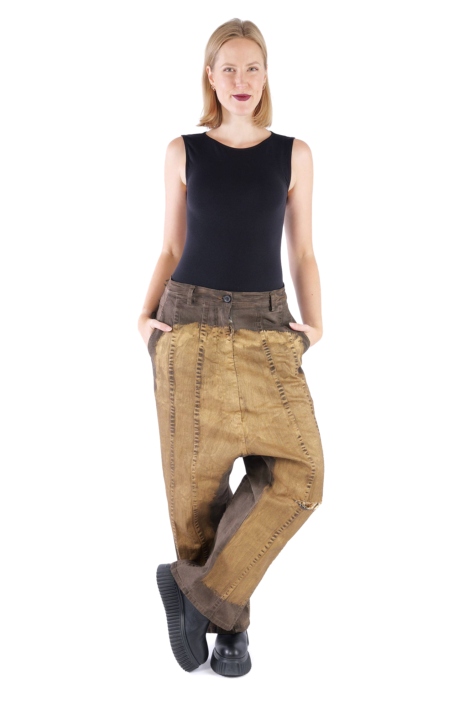 Weite Hose - Umbra gold - 2261040146