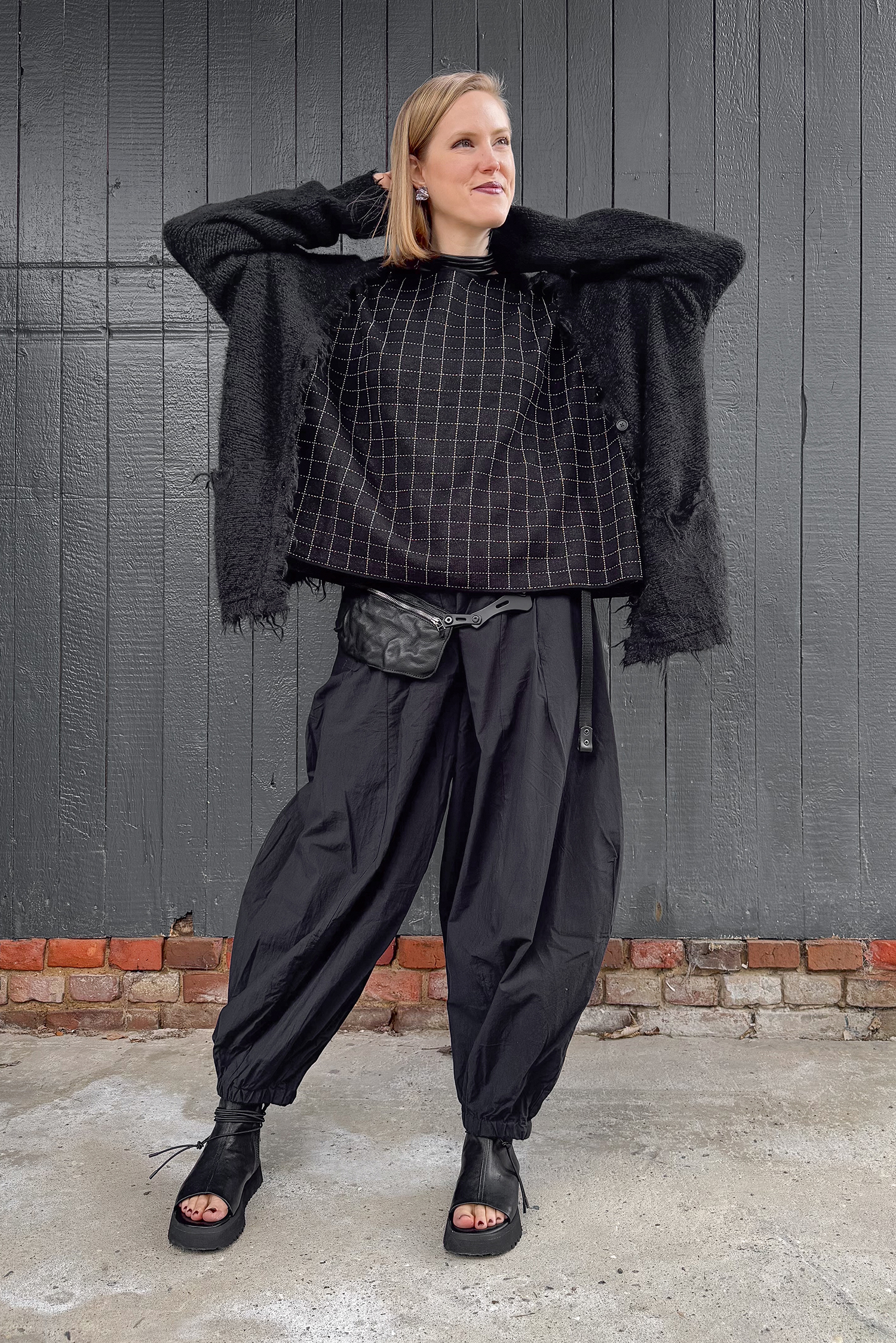 Silk knit jacket - Black - 1262657108