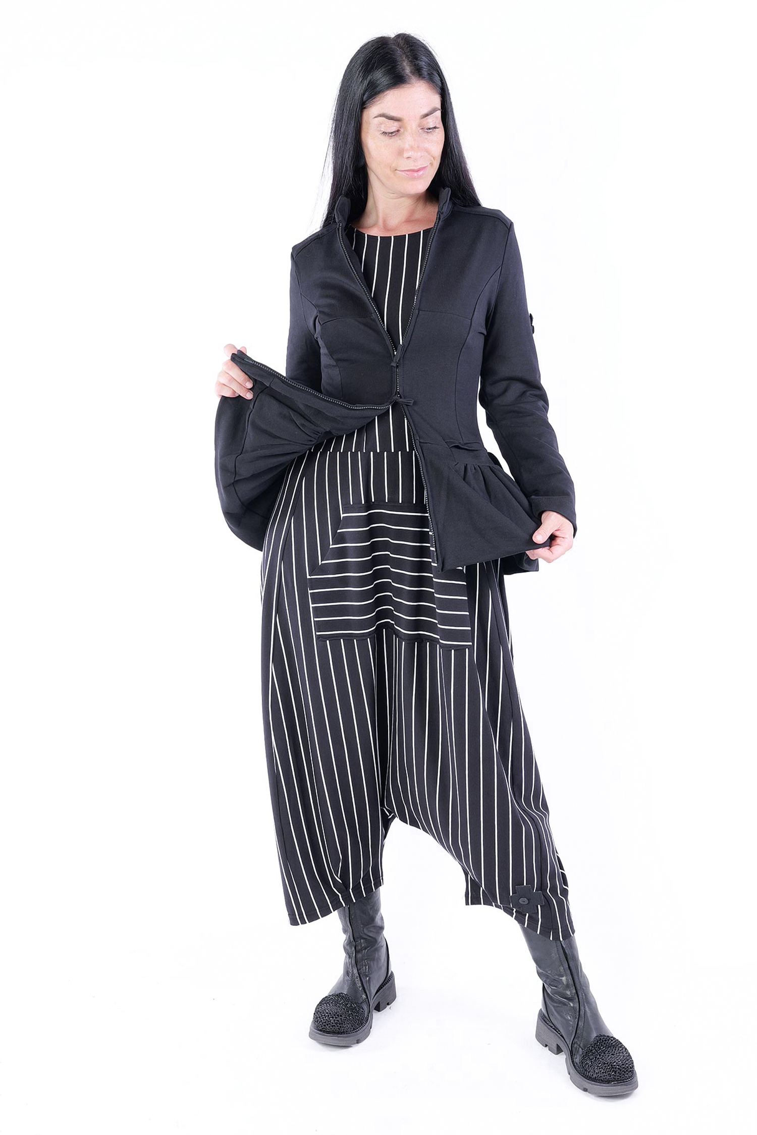 Sweatjacke - Schwarz - 2097