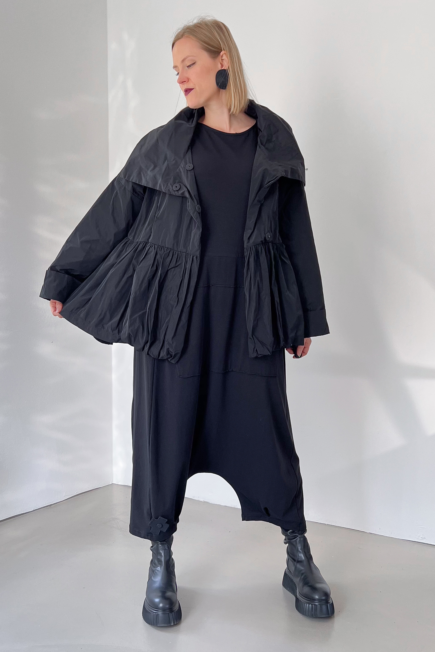 Taffeta weather jacket - Black -  SS26-79