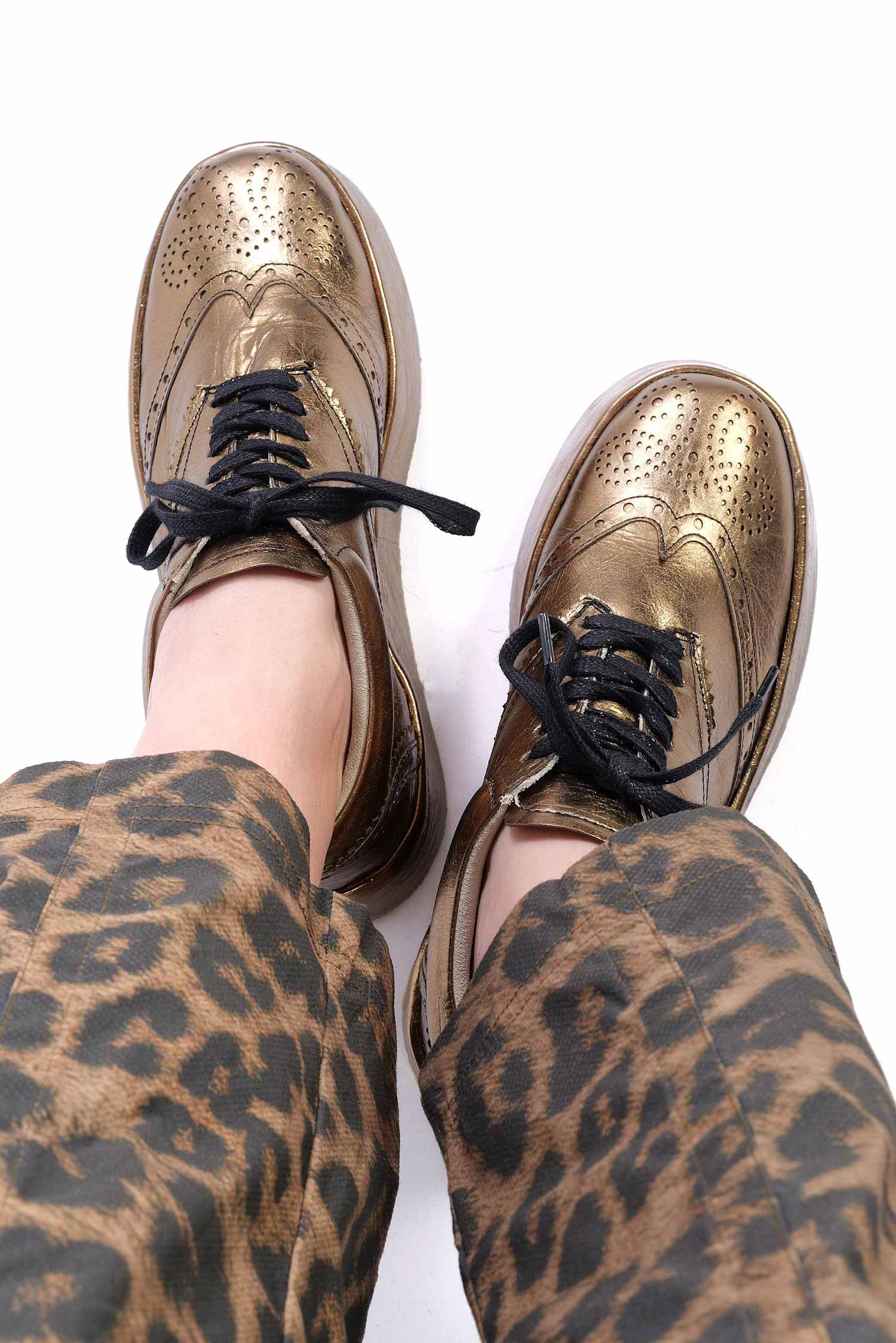 Golden platform sneakers - Gold - 2261985216