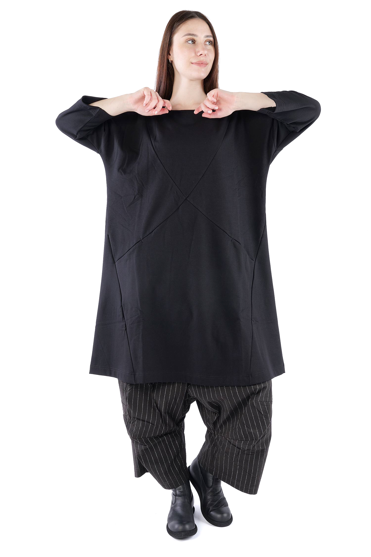 Sweattunika - Schwarz - U5865-U
