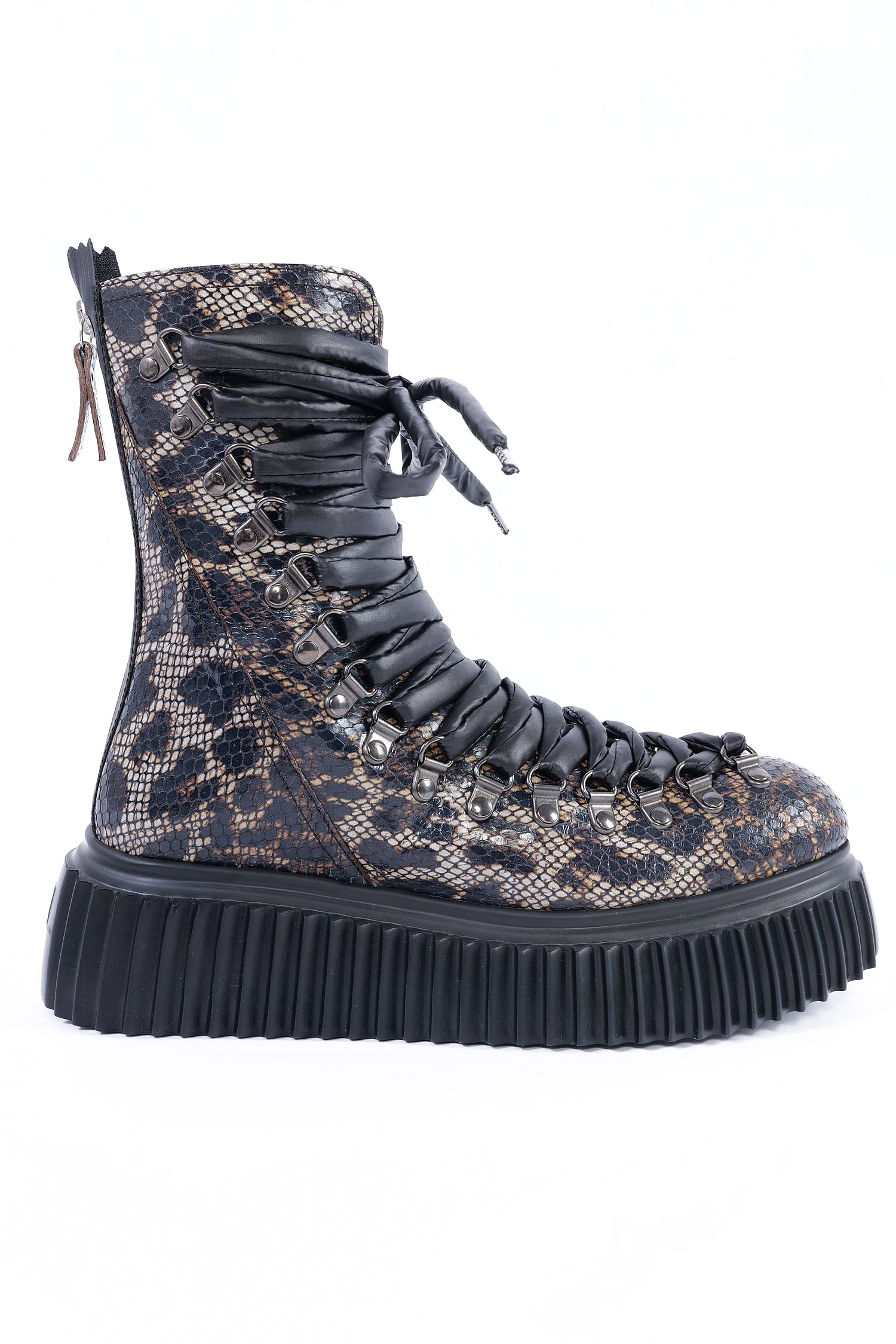 Schnür-Boots - Leo / Taupe-Nero - Dromo