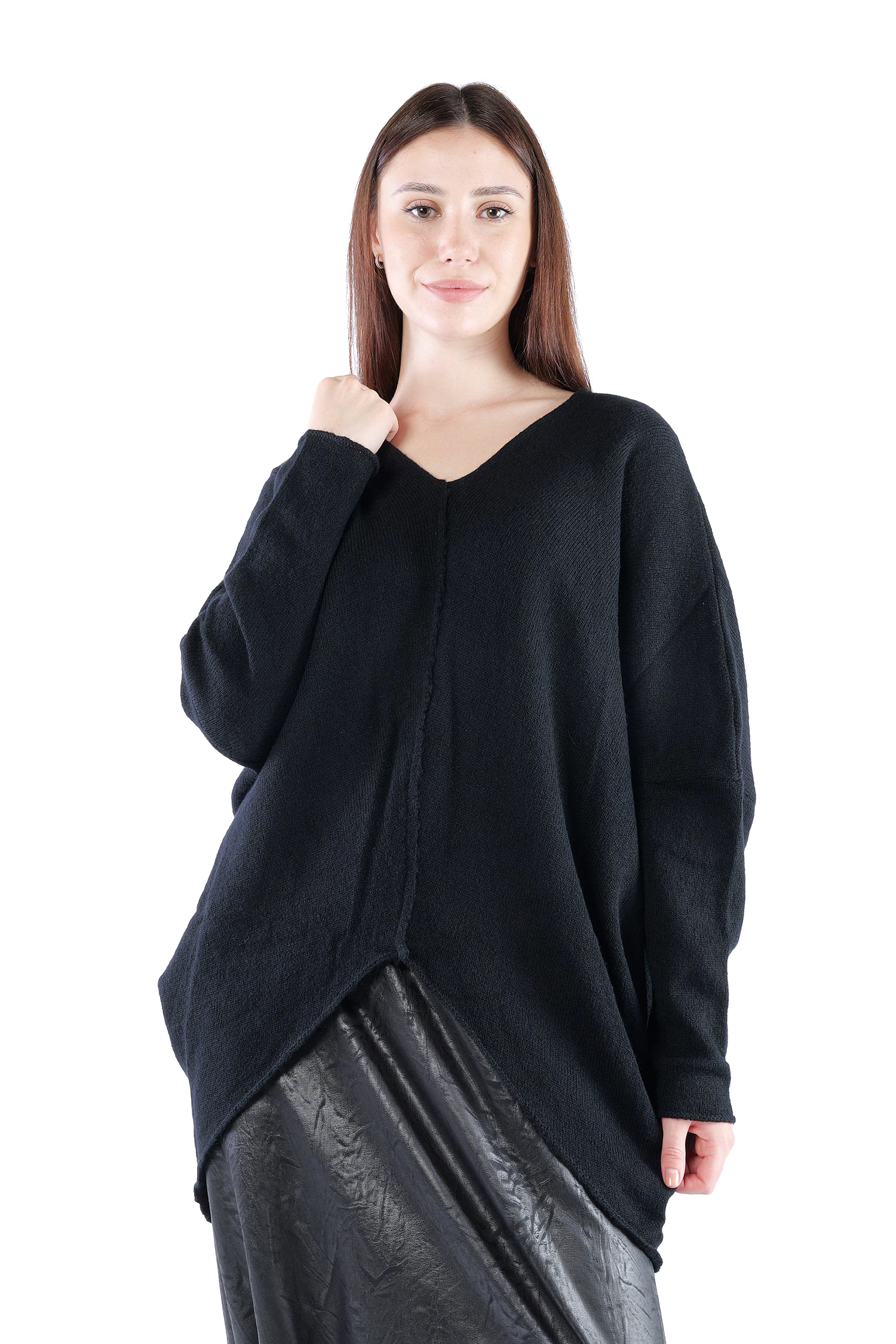 Feinstrick Pullover - Schwarz - Jojo