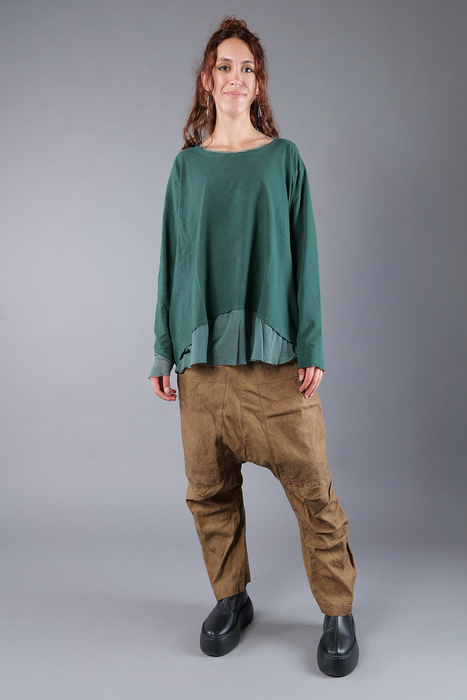 Shirt mit Tüll - Forest - 2263510502