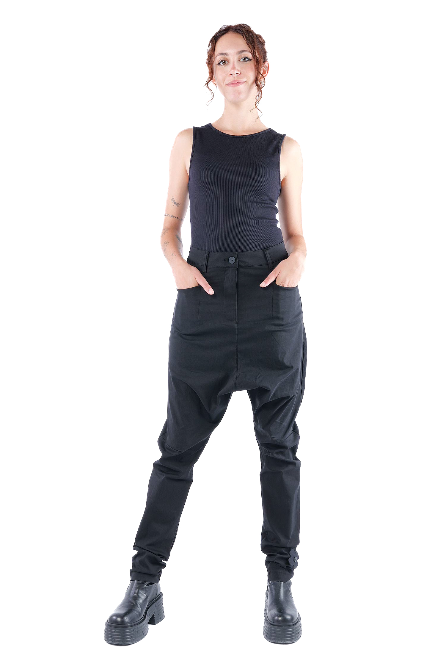 Stretchhose - Schwarz - 10028