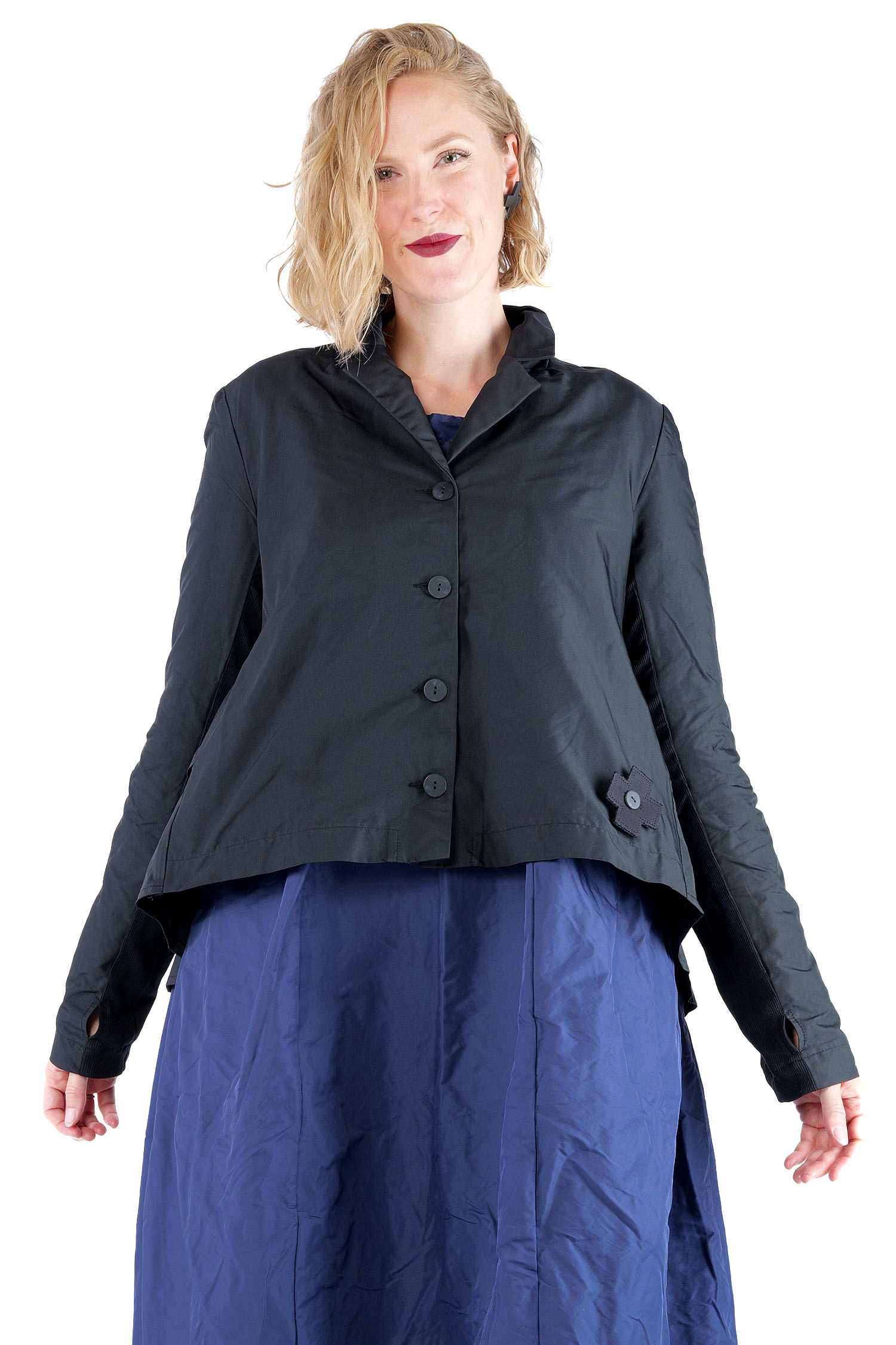 Taftjacke - Schwarz - 8079