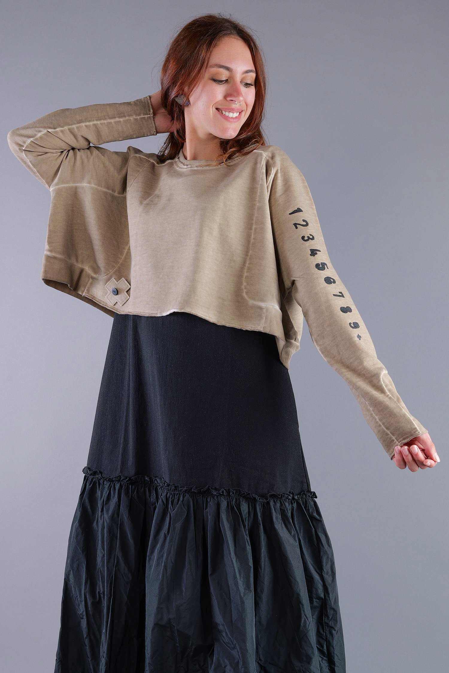Kurzer Sweatpullover - Desert print - 2137