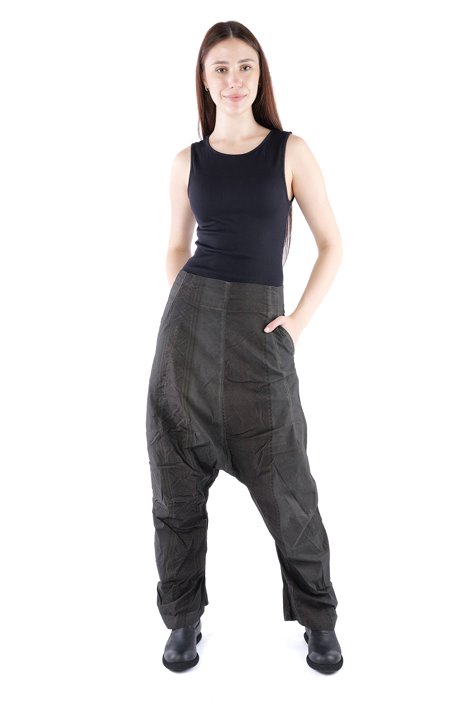 Stretchhose - Black cloud stripe - 2262390103