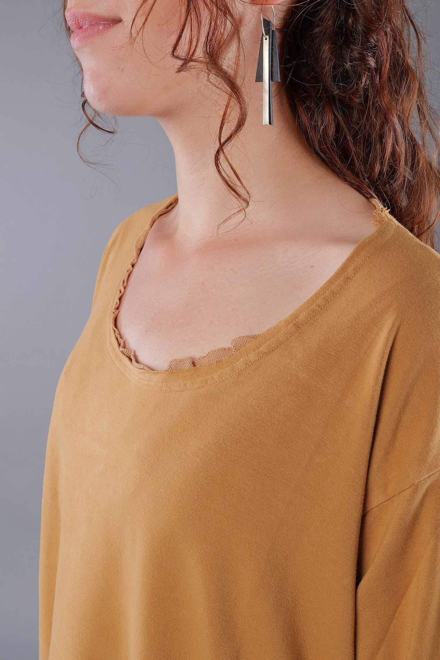 Shirt mit Tüll - Bronze - 2263510502