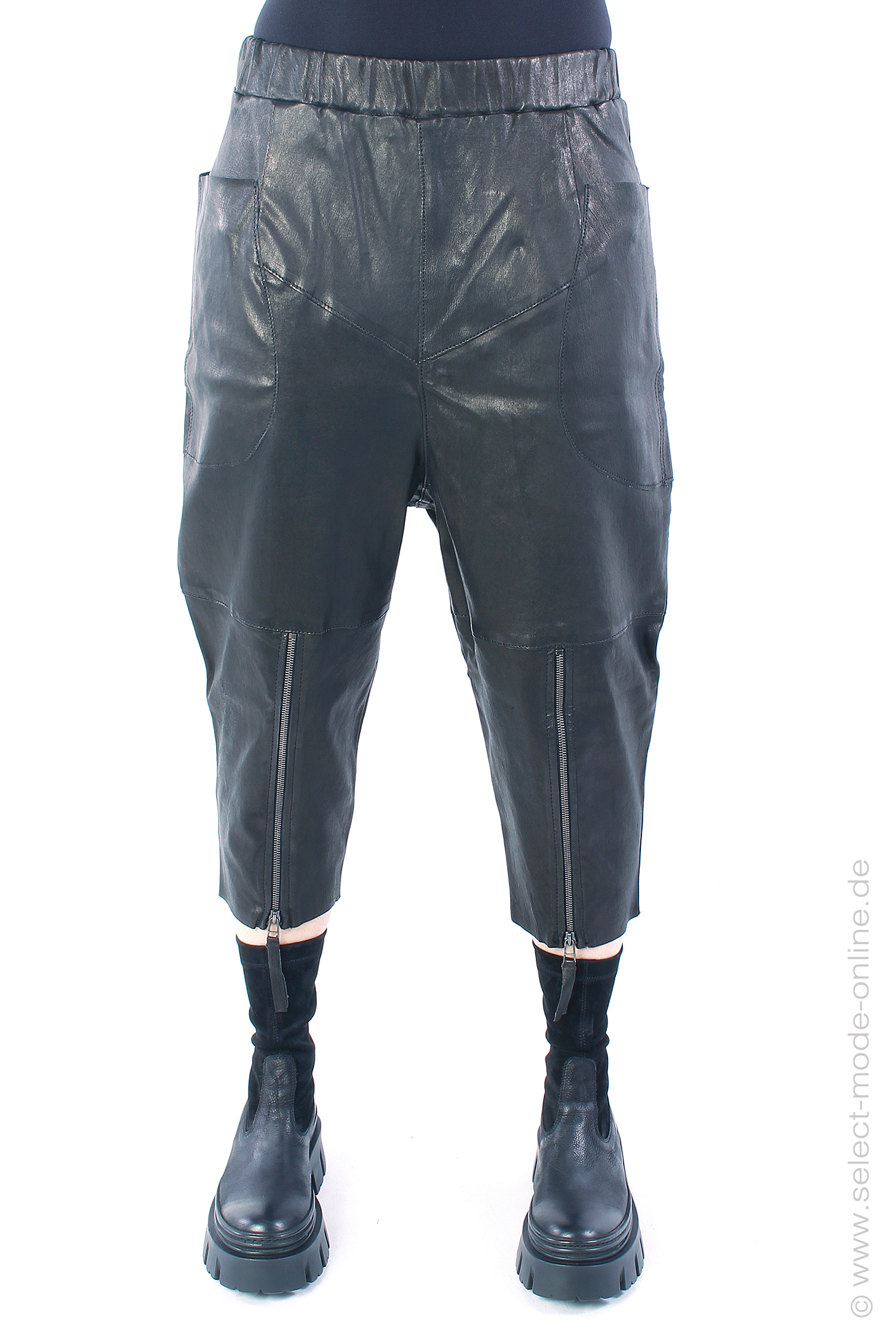 Stetch leather pants - black - SA-Noemi