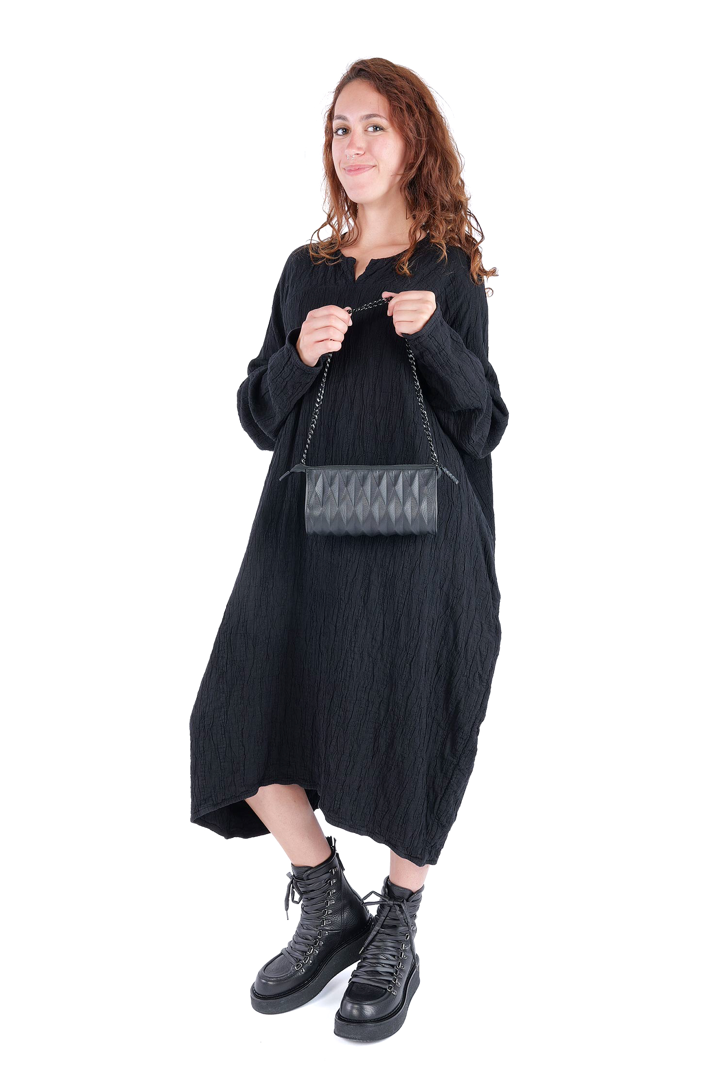 Leder Clutch - Schwarz - Clutch Bag
