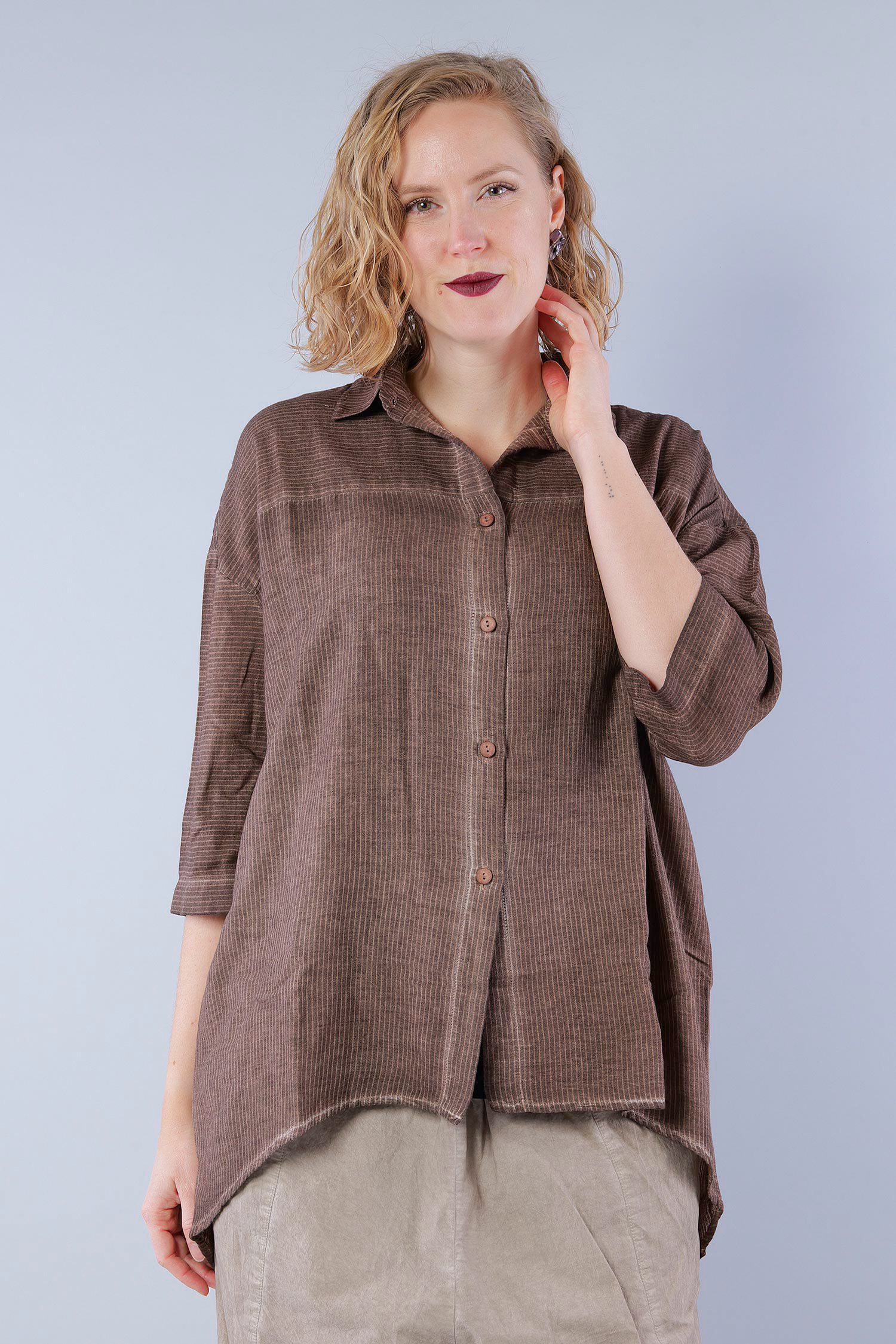 Gestreifte Bluse - Copper old dye - Nessa