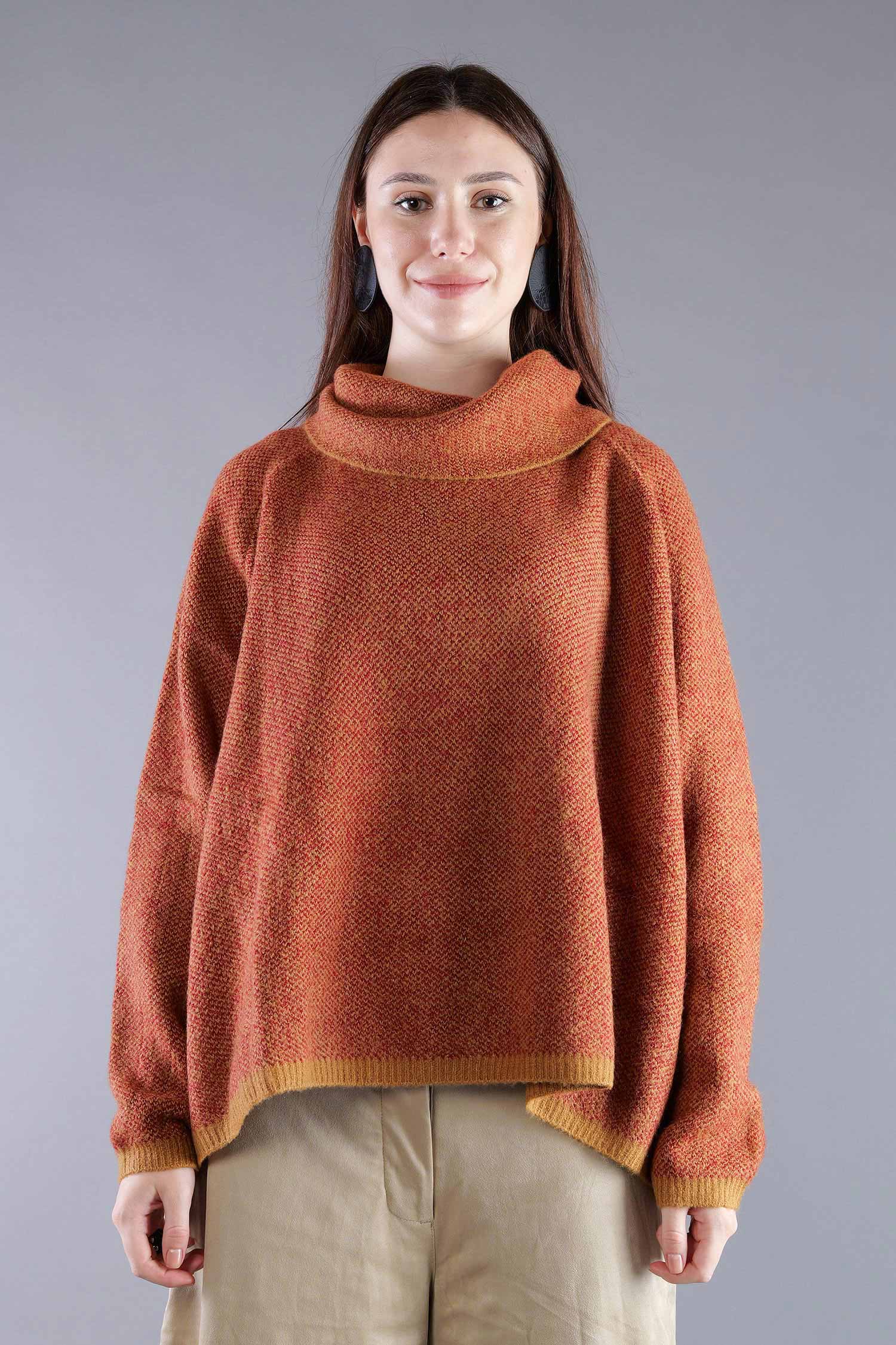 Strickpullover - Bronze lava jacquard - 2263270702