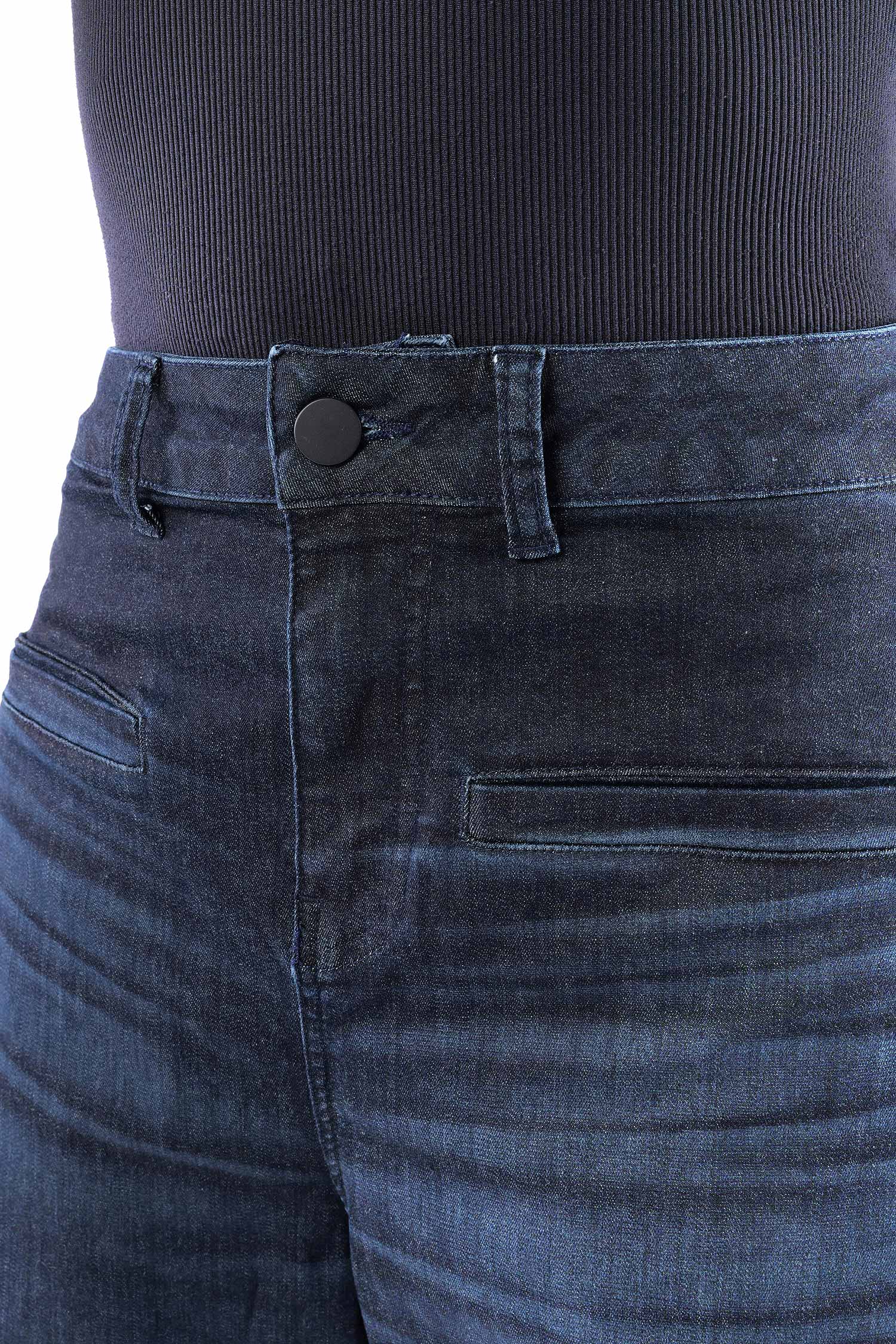 Weite Stretch-Jeans - Darkblue - 10020
