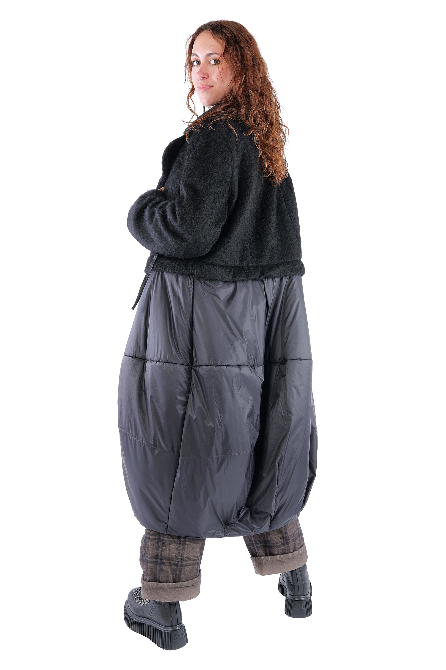 2-in-1 Wintermantel - Black faux fur/Black - Formers