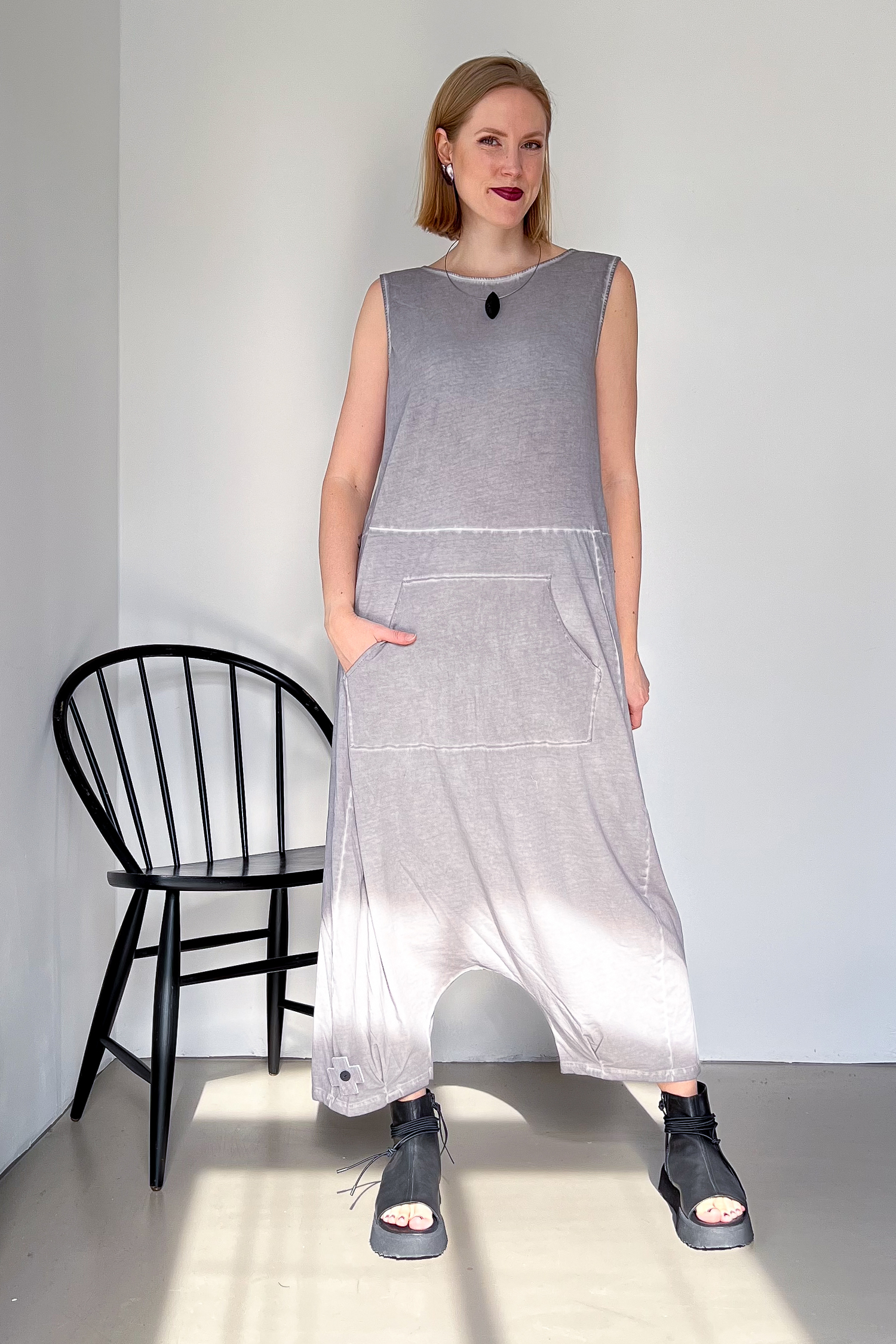 Jersey jumpsuit - Cement - 1076