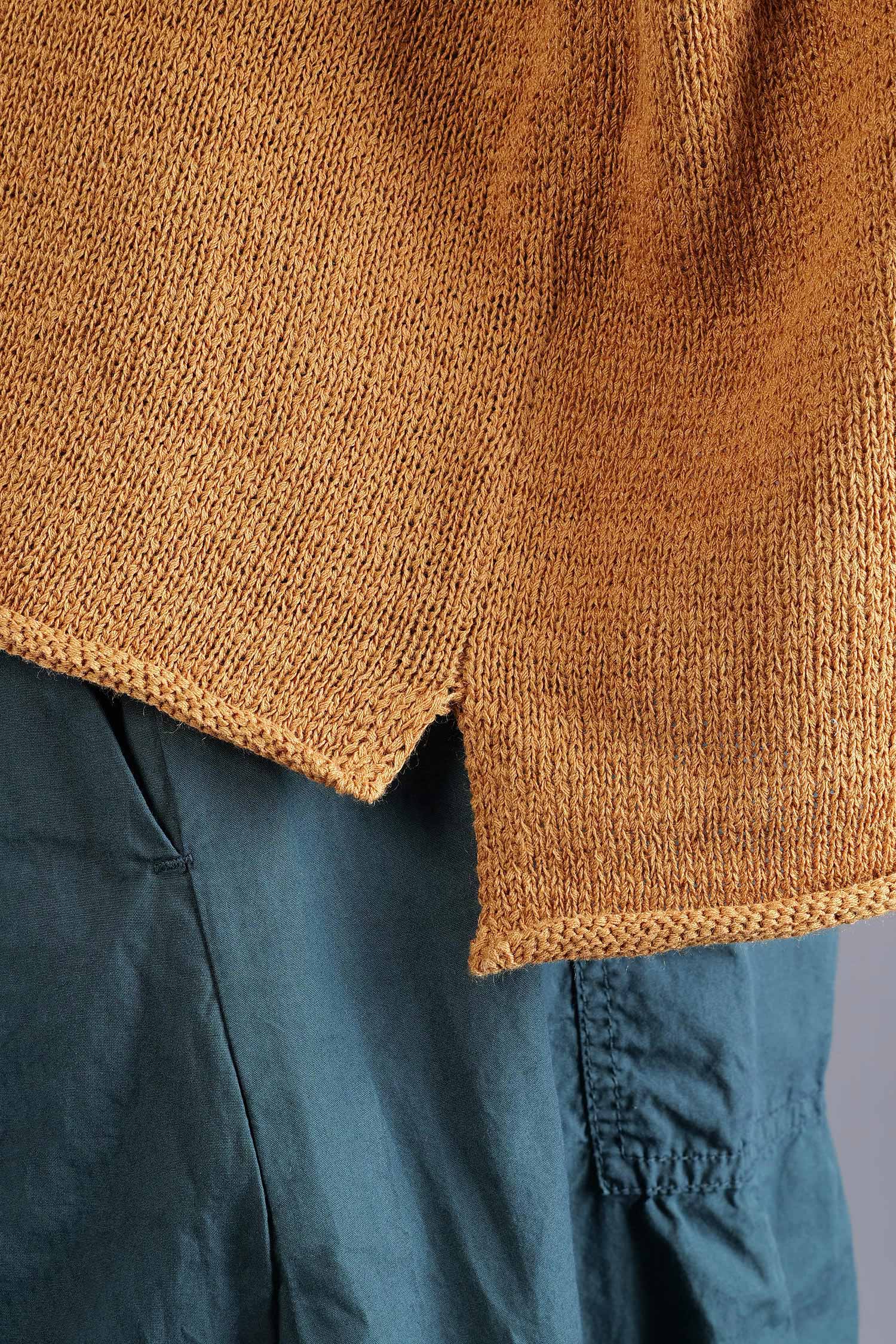 Oversized knitted pullover - Bronze - 2263720713