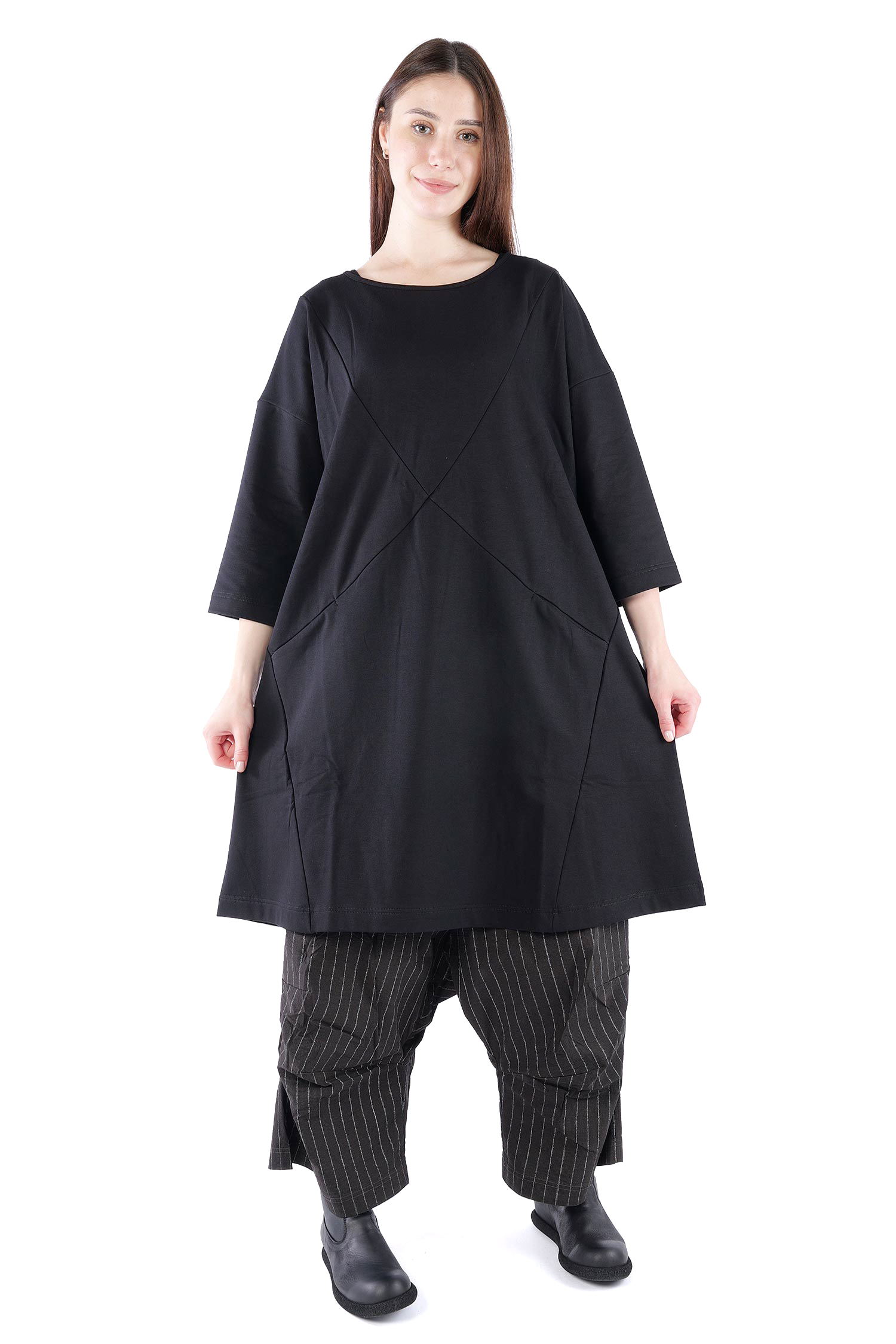 Sweattunika - Schwarz - U5865-U