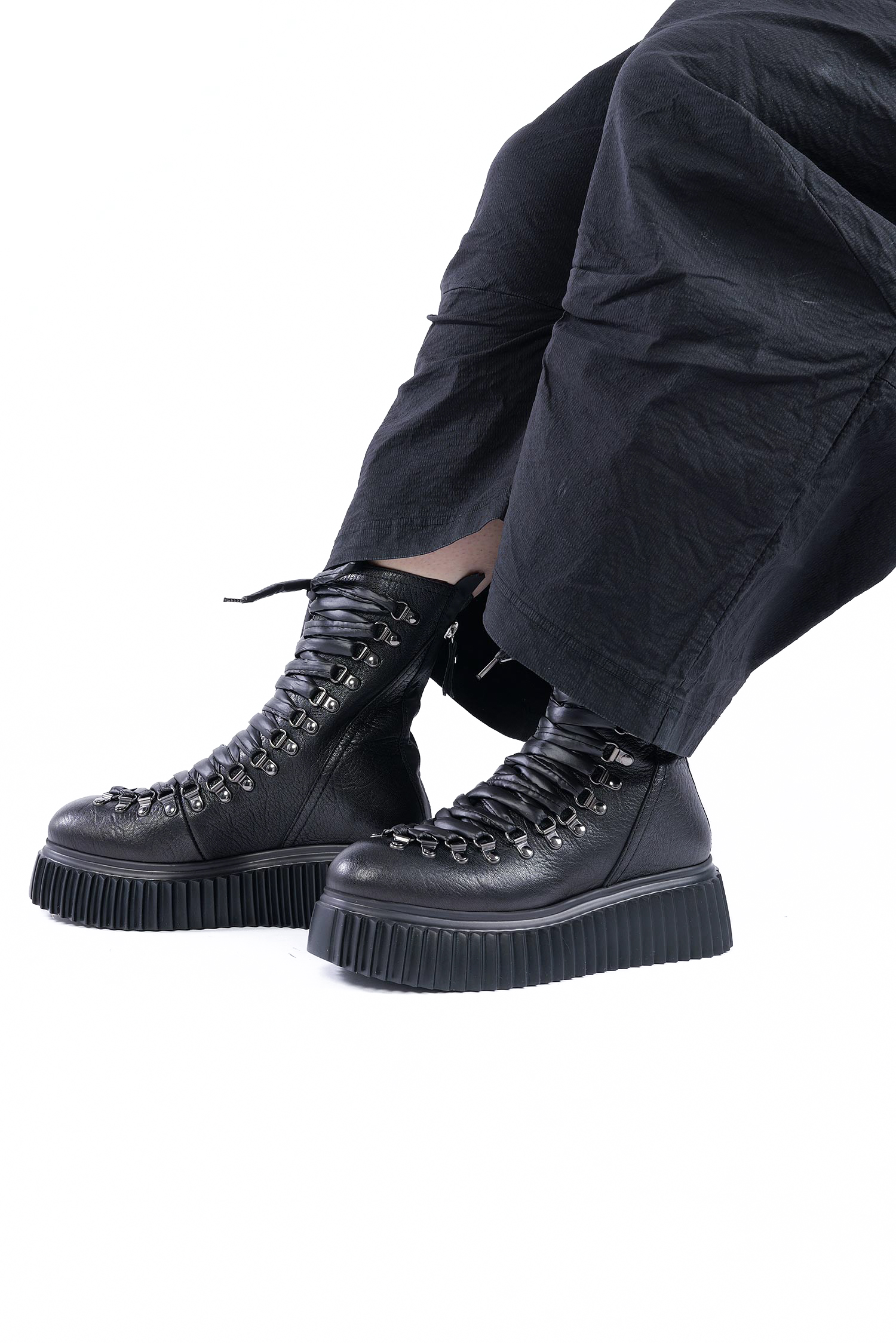 Schnür-Boots - Schwarz - Dromo