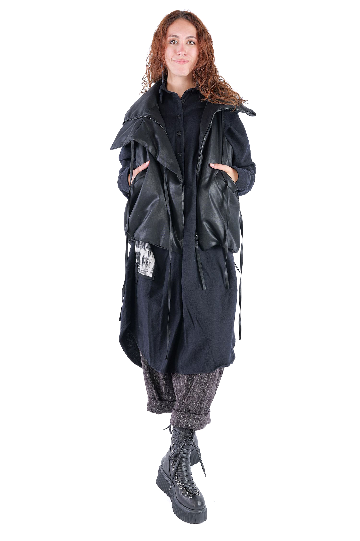 Wattierte Weste - Black coated - Boa