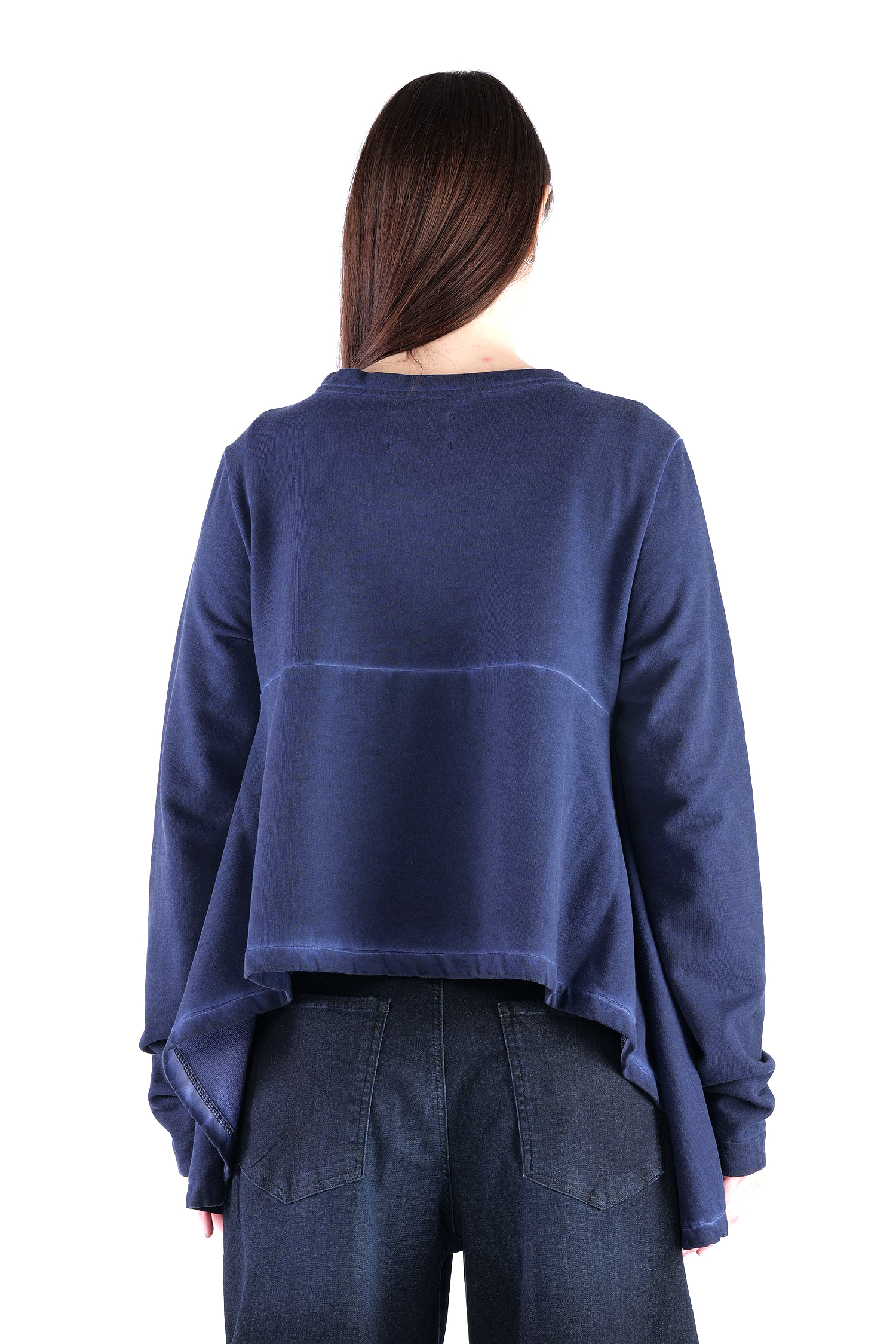 Asymmetrical sweat pullover - Ocean - 2135
